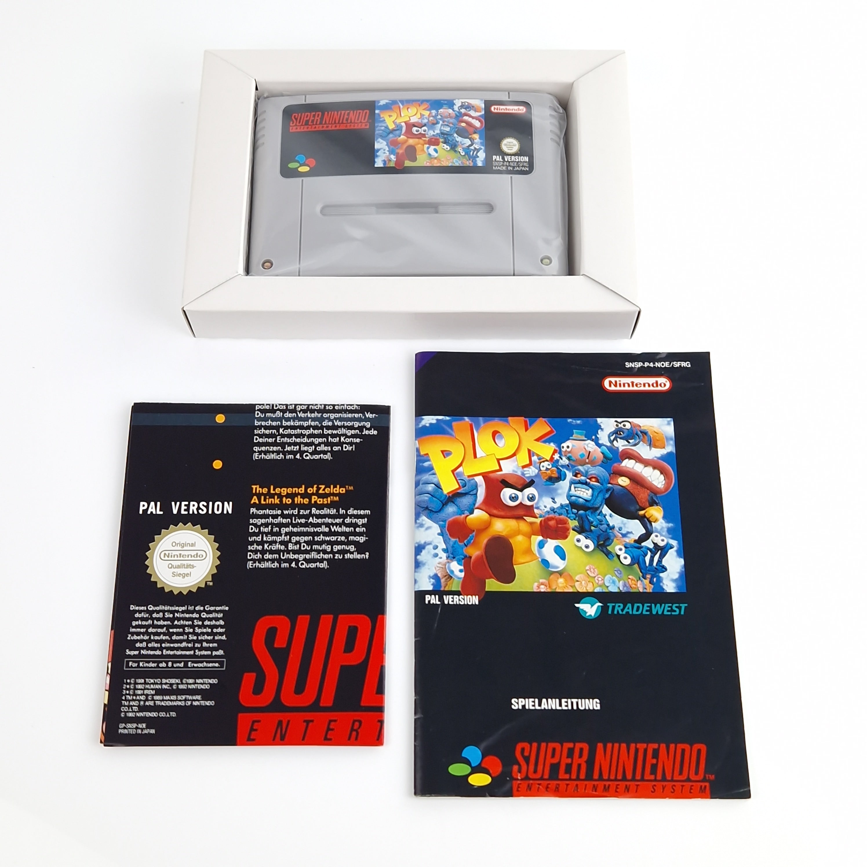 Super Nintendo Spiel – Plok Modul Anleitung OVP PAL NOE