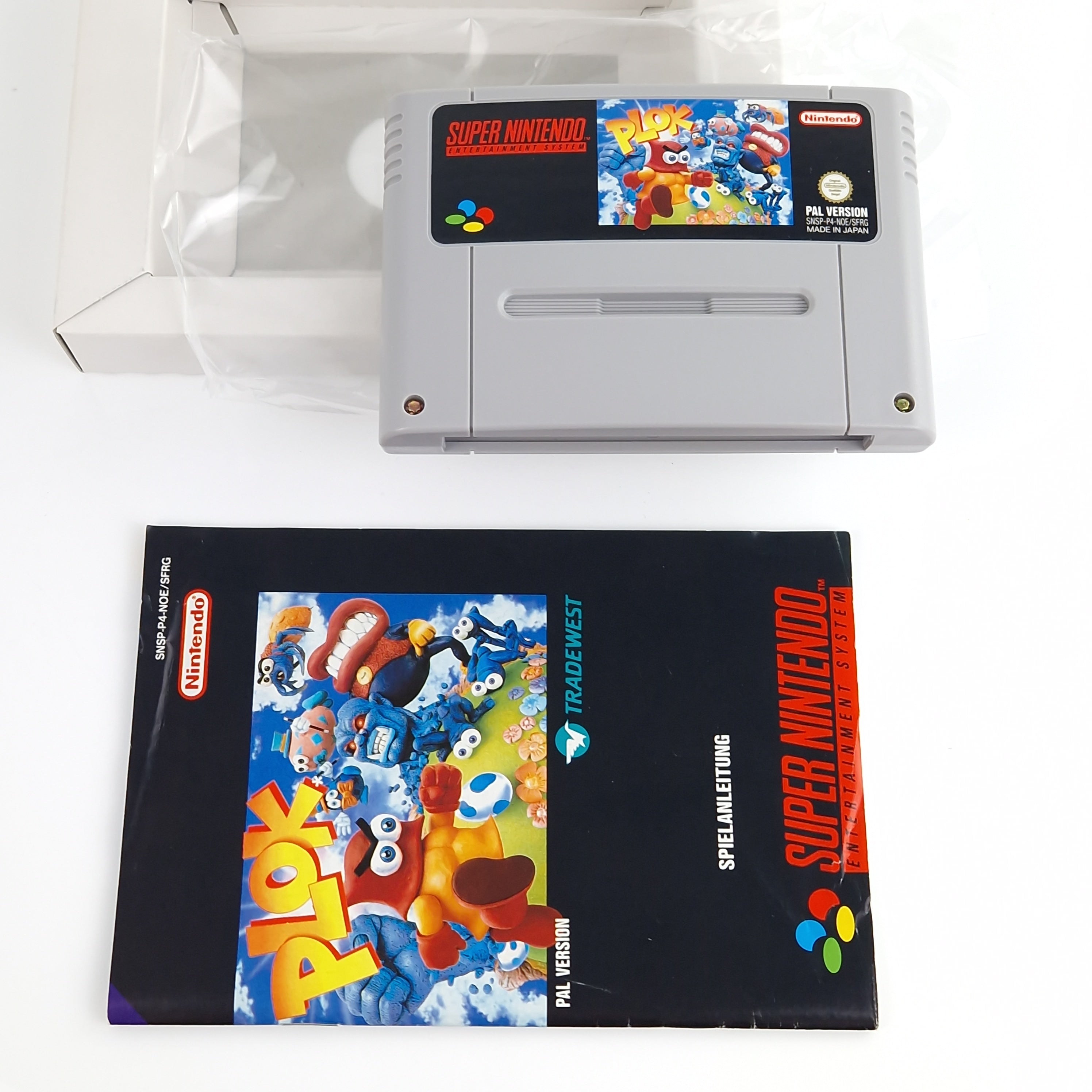 Super Nintendo Spiel – Plok Modul Anleitung OVP PAL NOE