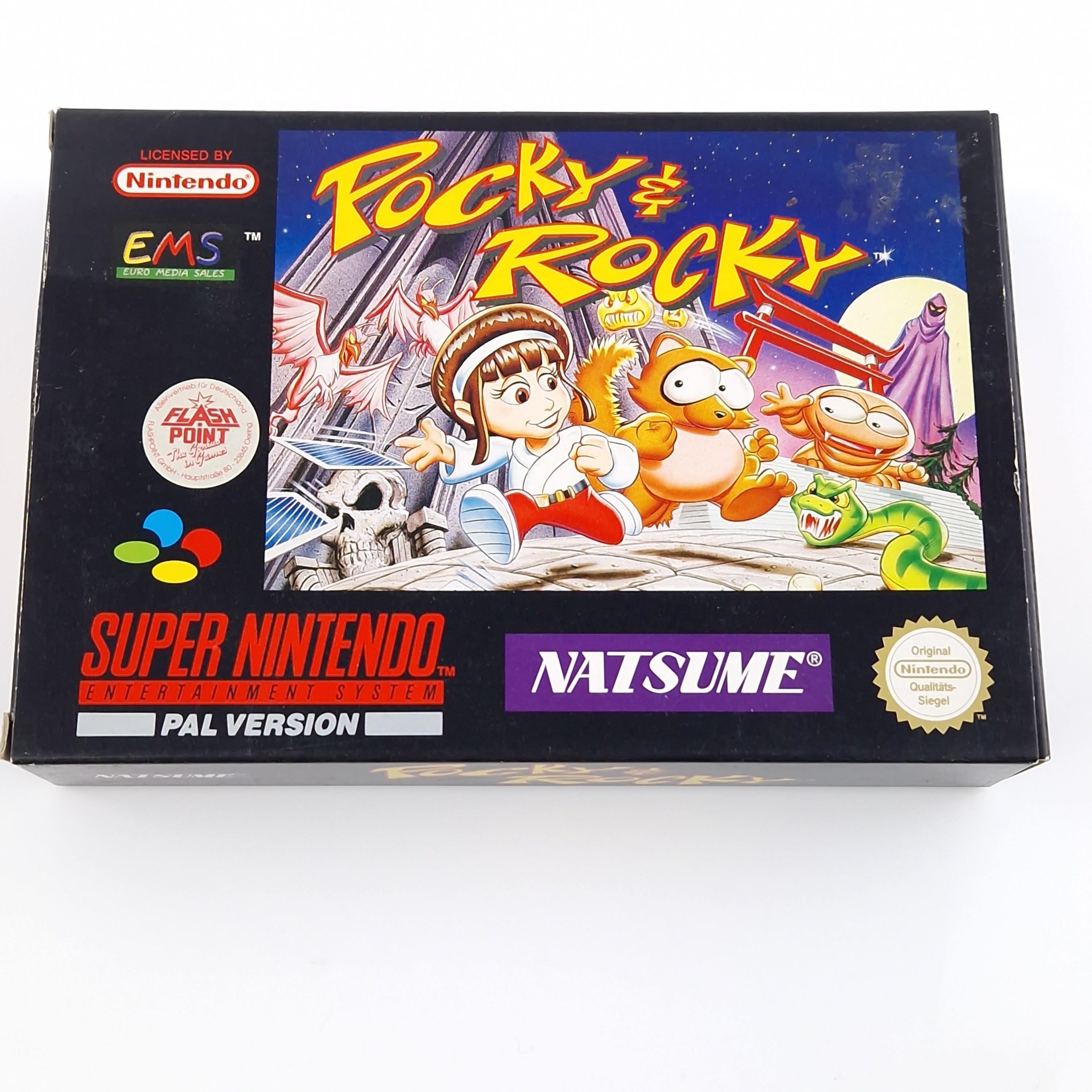 Super Nintendo Spiel – Pocky & Rocky SNES OVP PAL CIB