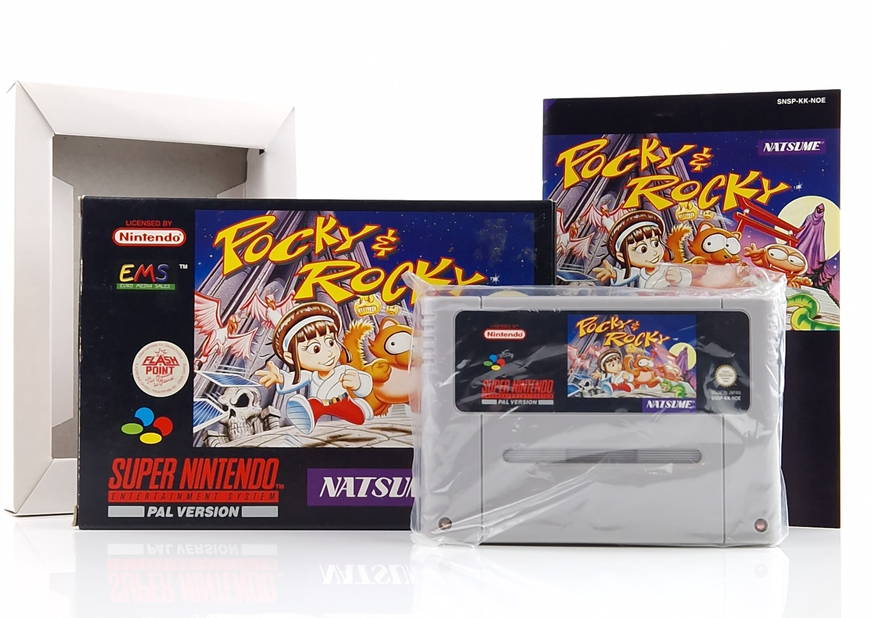 Super Nintendo Spiel – Pocky & Rocky SNES OVP PAL CIB