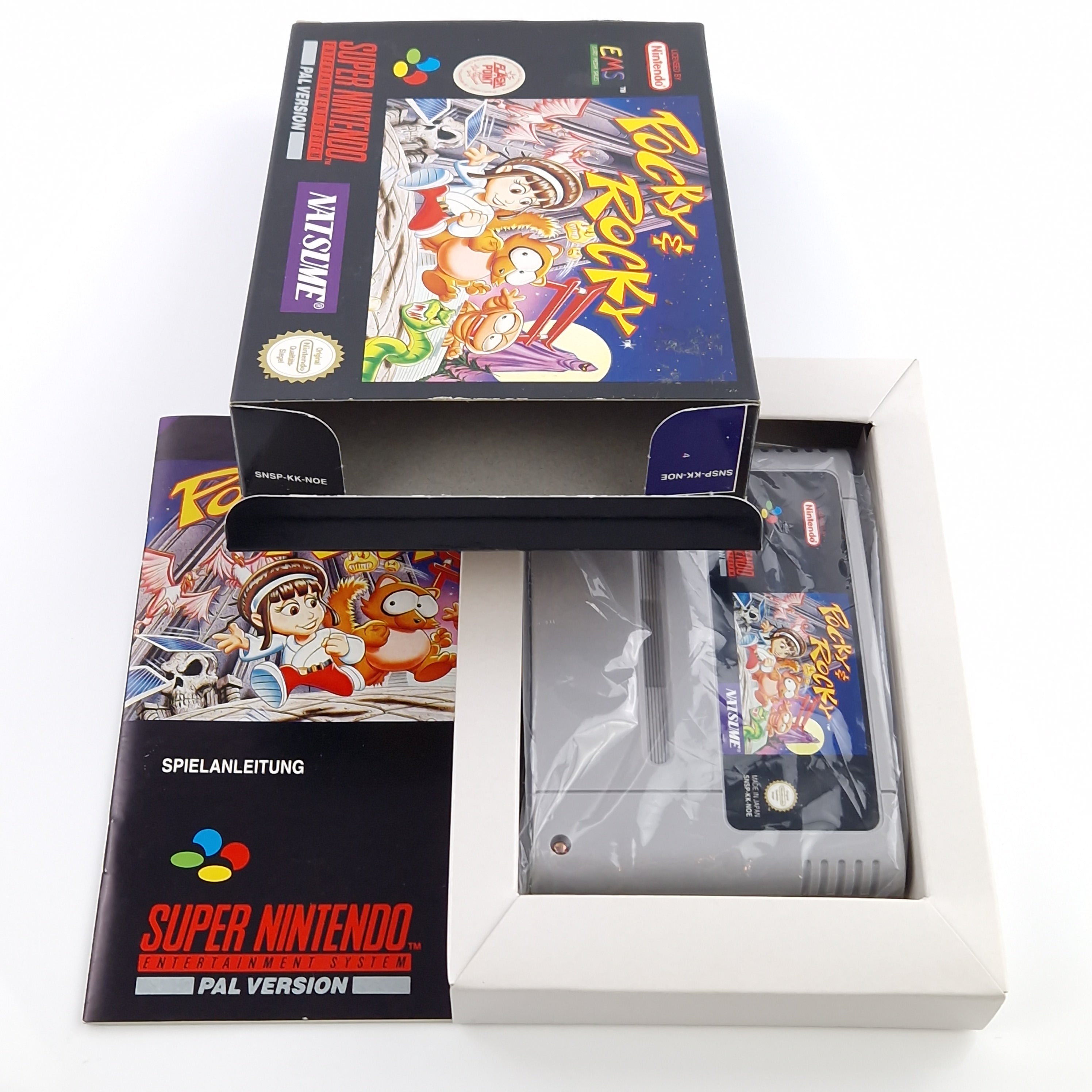 Super Nintendo Spiel – Pocky & Rocky SNES OVP PAL CIB