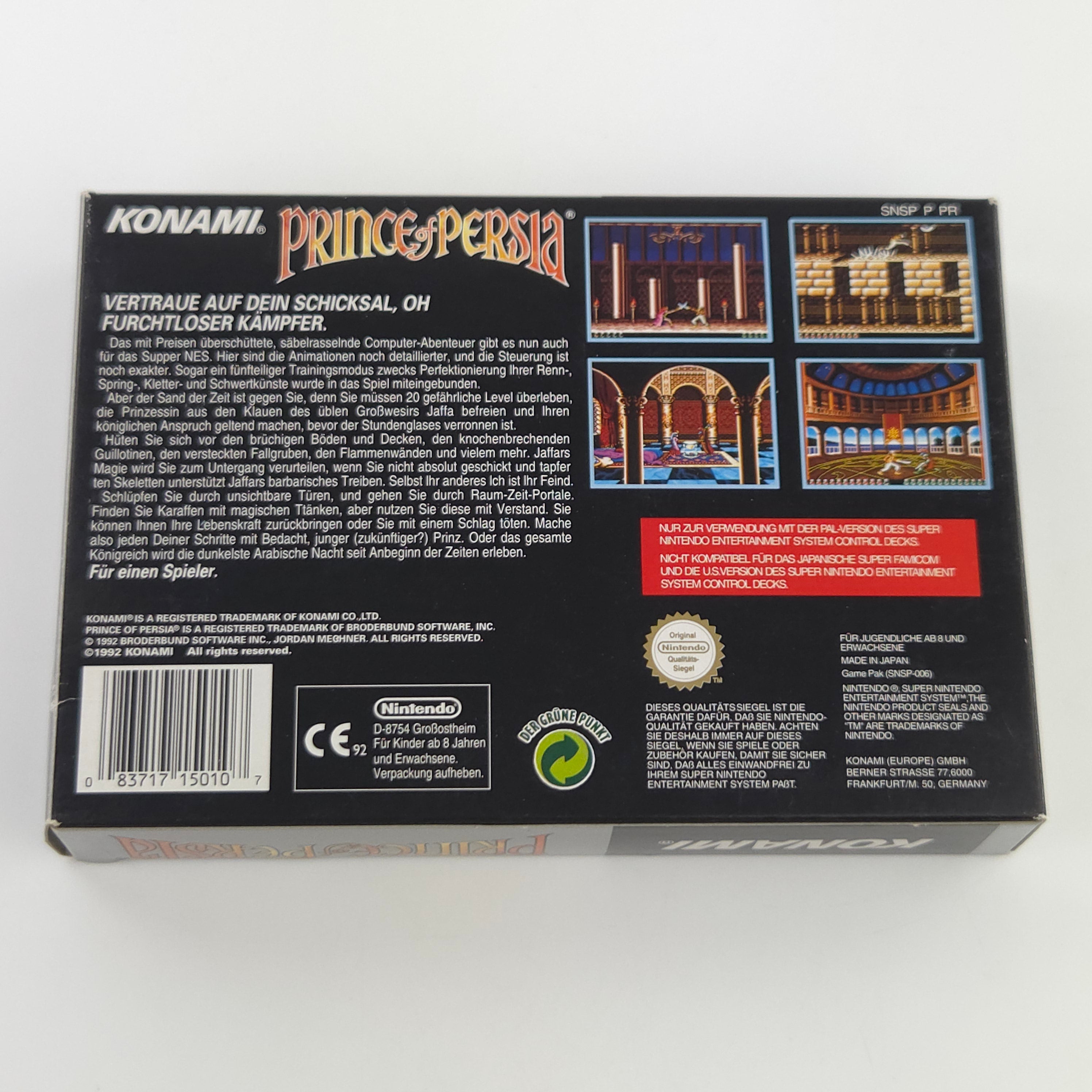 Super Nintendo Spiel Prince of Persia OVP PAL