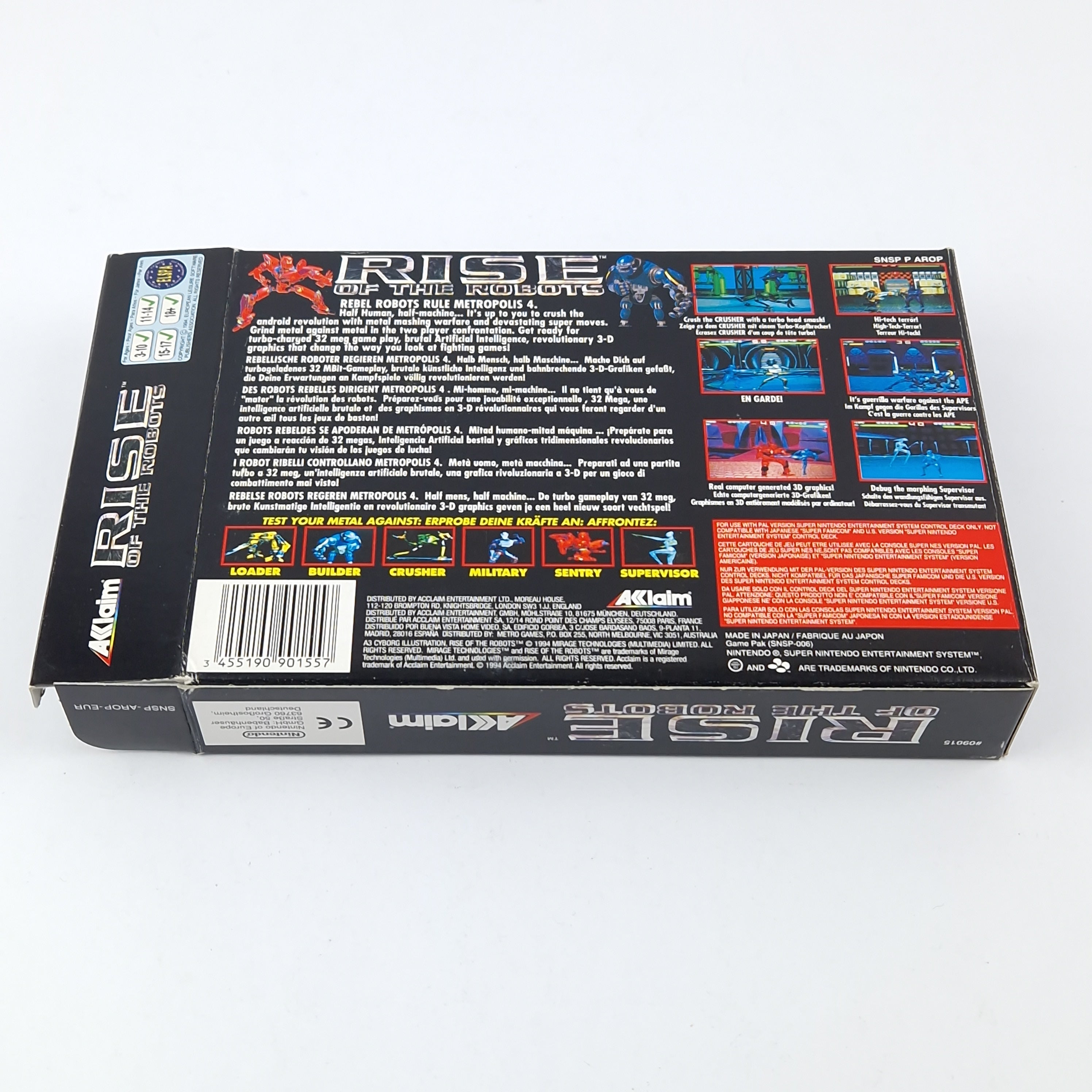 Super Nintendo Spiel – Rise of the Robots OVP SNES PAL