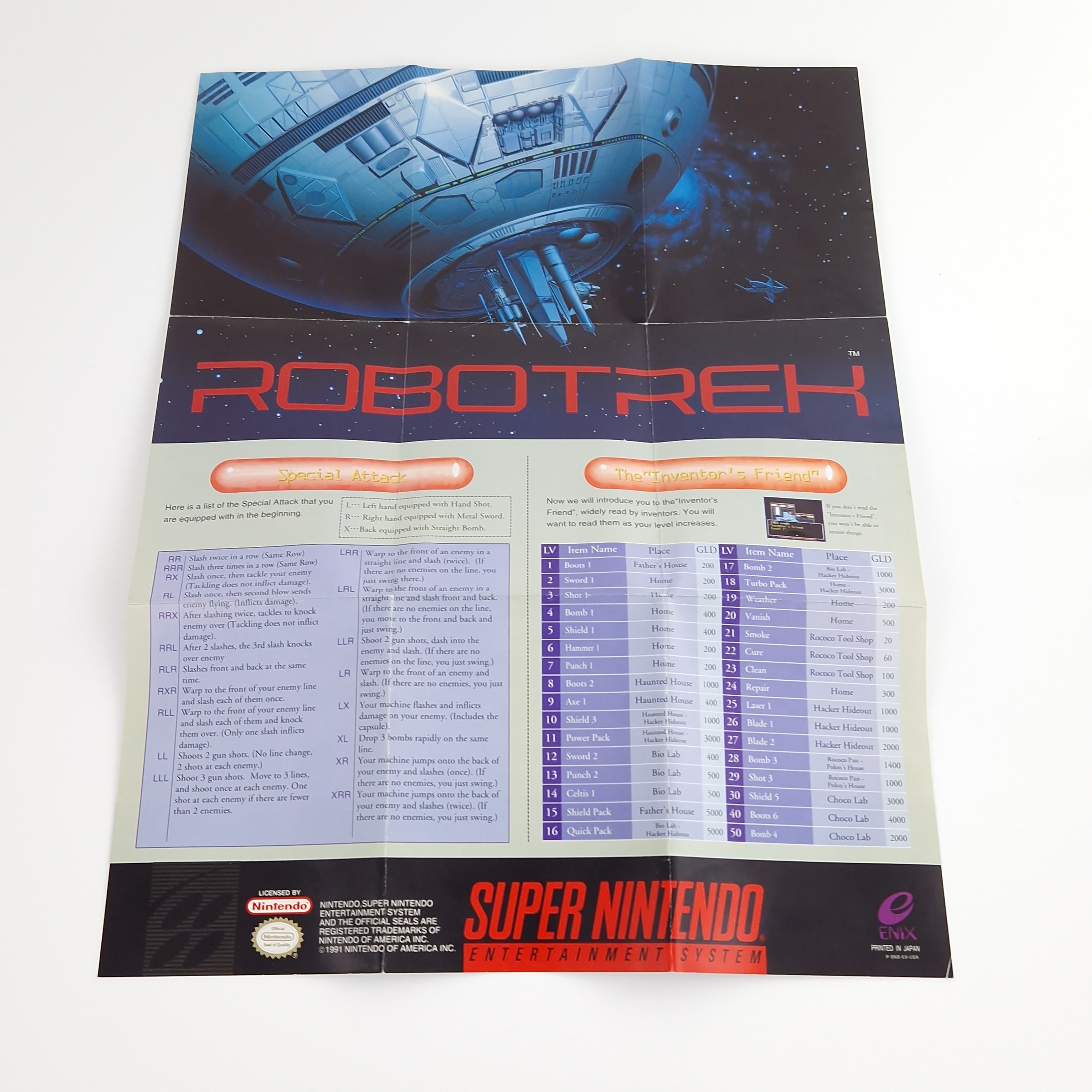 Super Nintendo Spiel – Robotrek OVP NTSC-U/C USA SNES