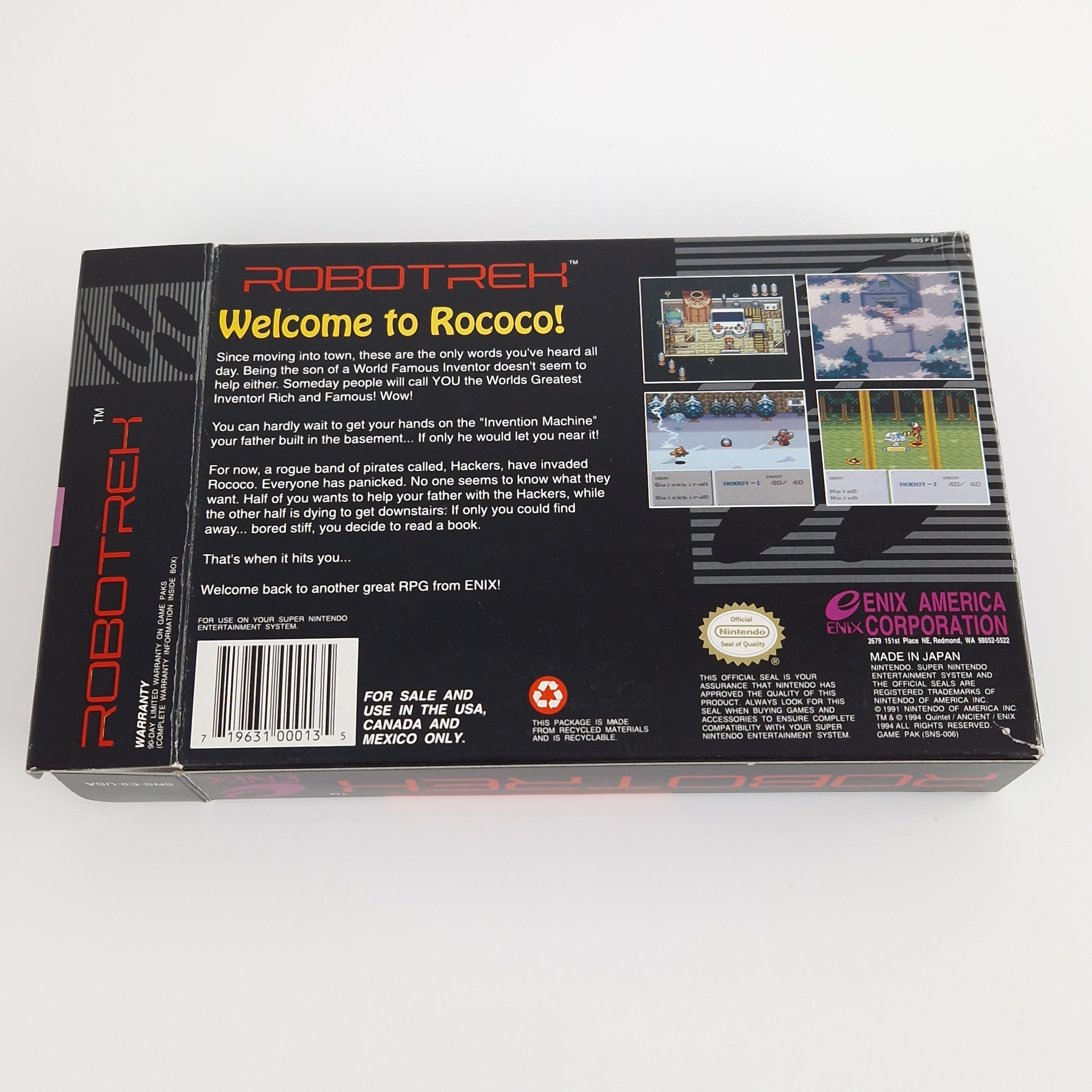 Super Nintendo Spiel – Robotrek OVP NTSC-U/C USA SNES