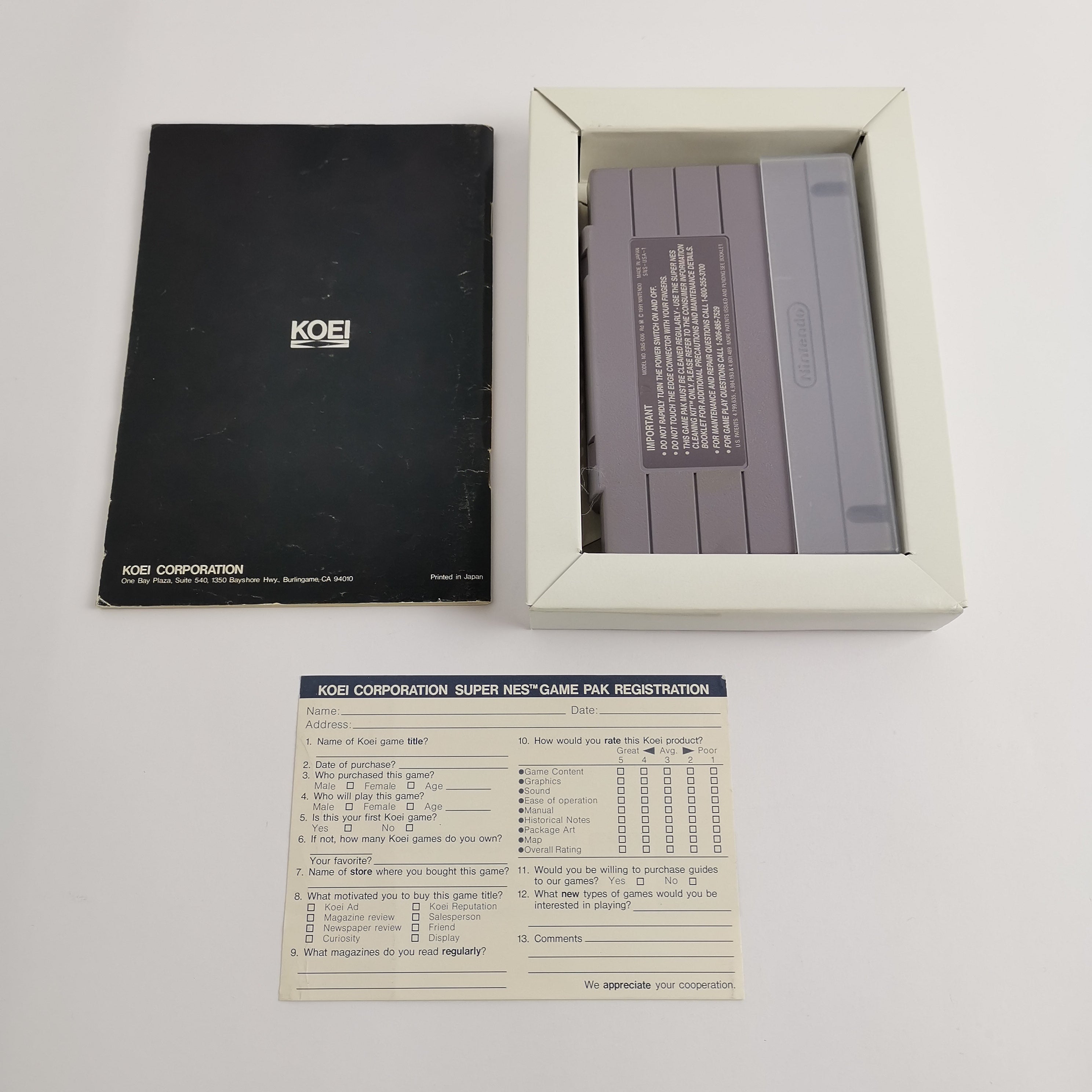 Super Nintendo Spiel – Romance of the Three Kingdoms II OVP