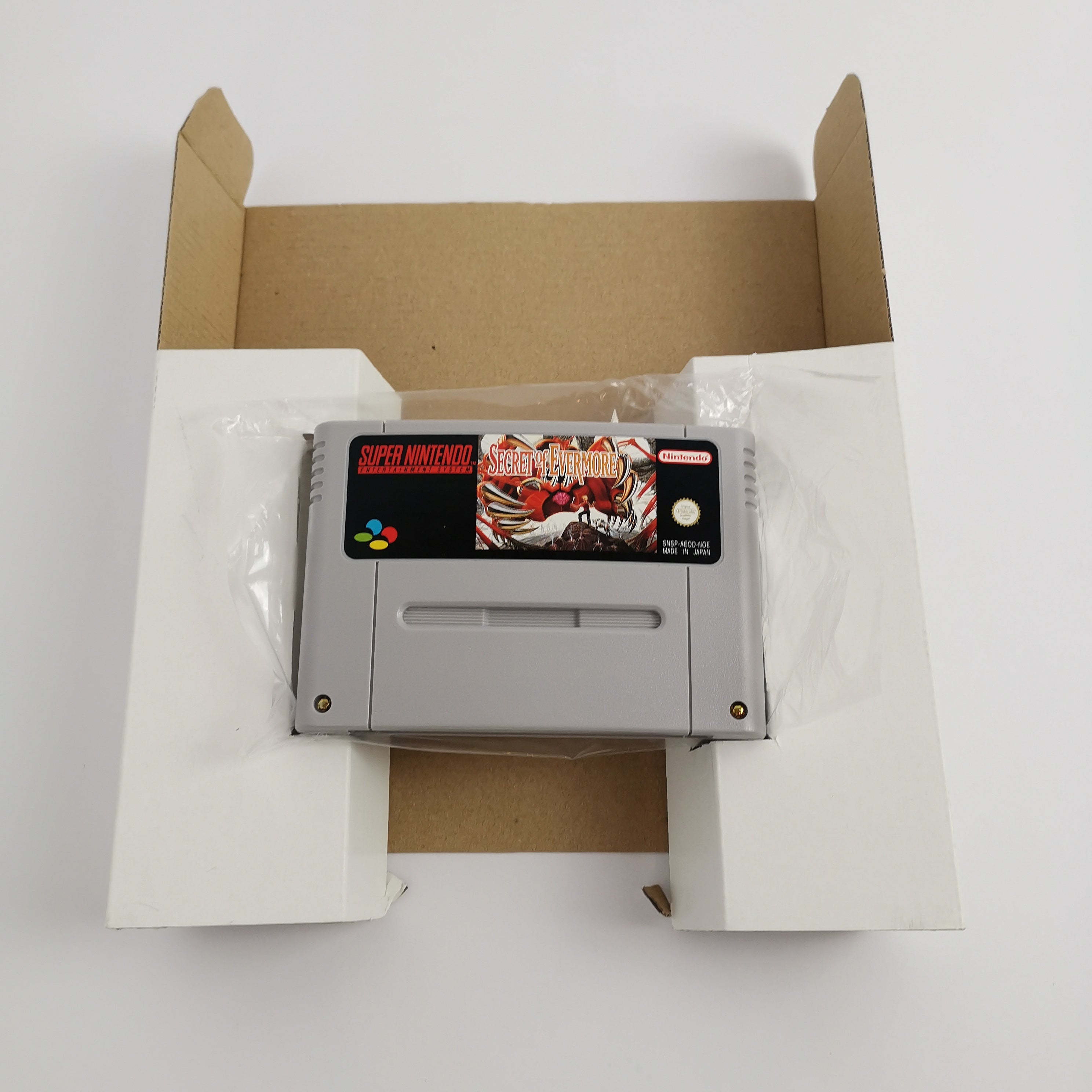 Super Nintendo Spiel – Secret of Evermore Big Box OVP PAL