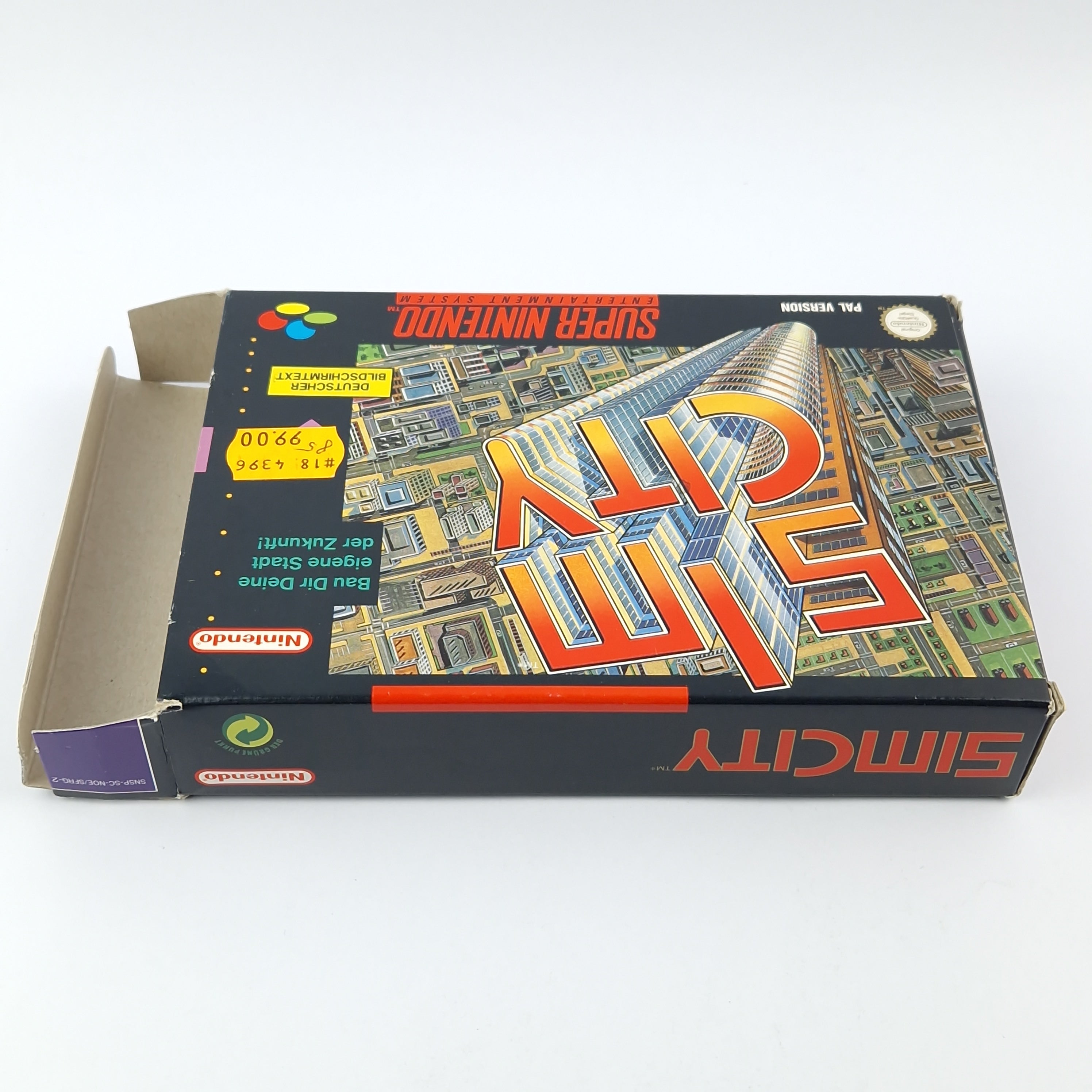 Super Nintendo Spiel – Sim City Modul Anleitung OVP PAL