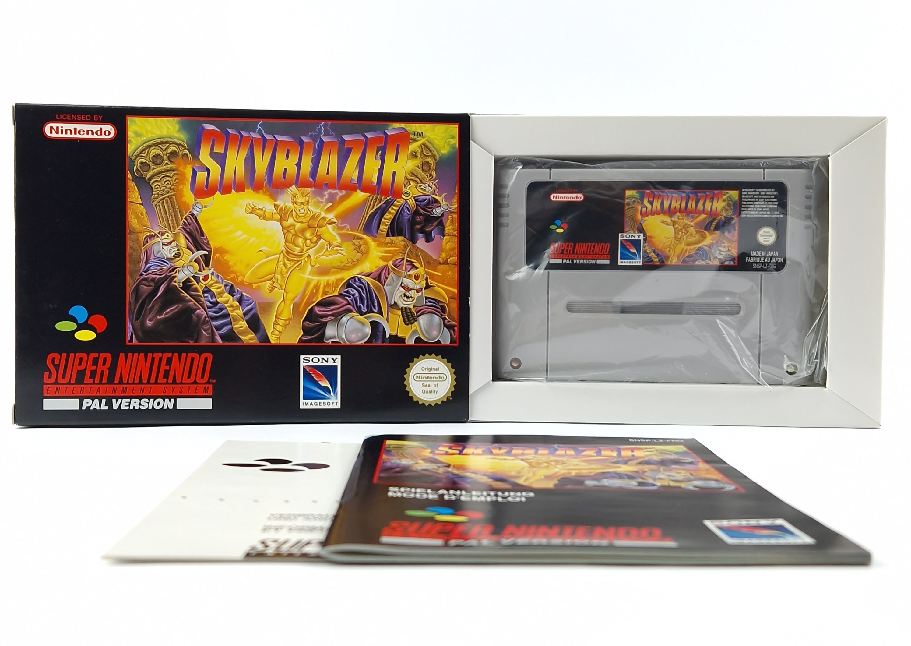 Super Nintendo Spiel – Skyblazer Modul Anleitung OVP PAL