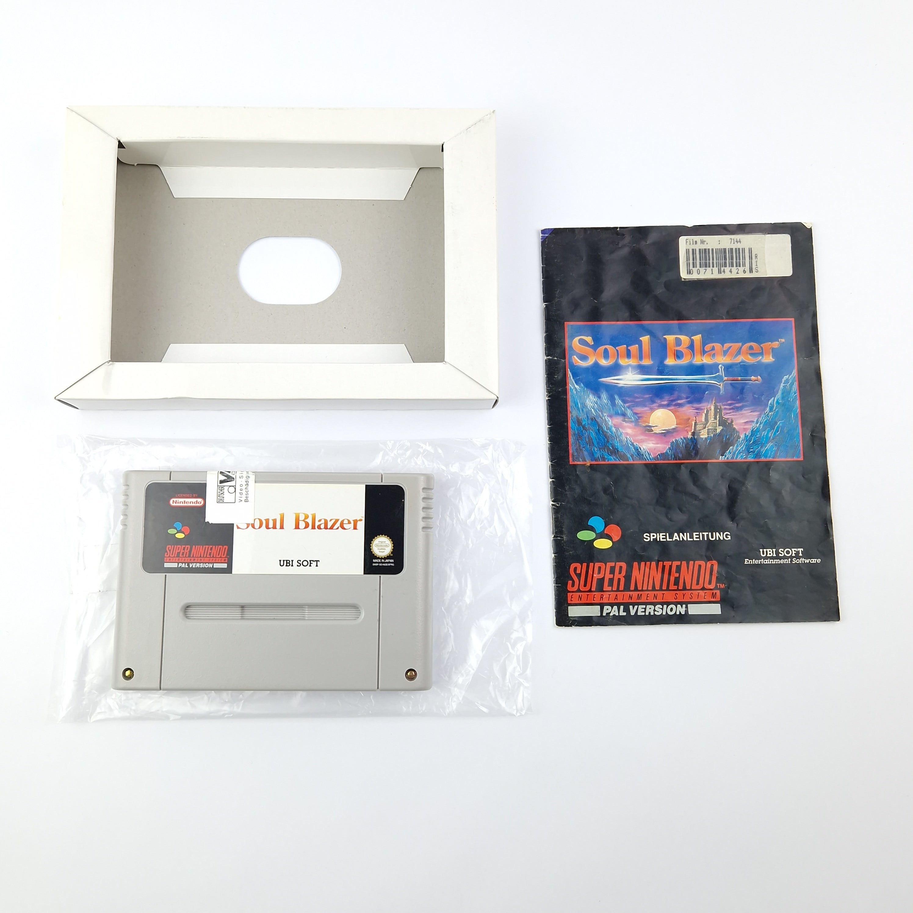 Super Nintendo Spiel: Soul Blazer - OVP Anleitung Modul | SNES PAL NOE