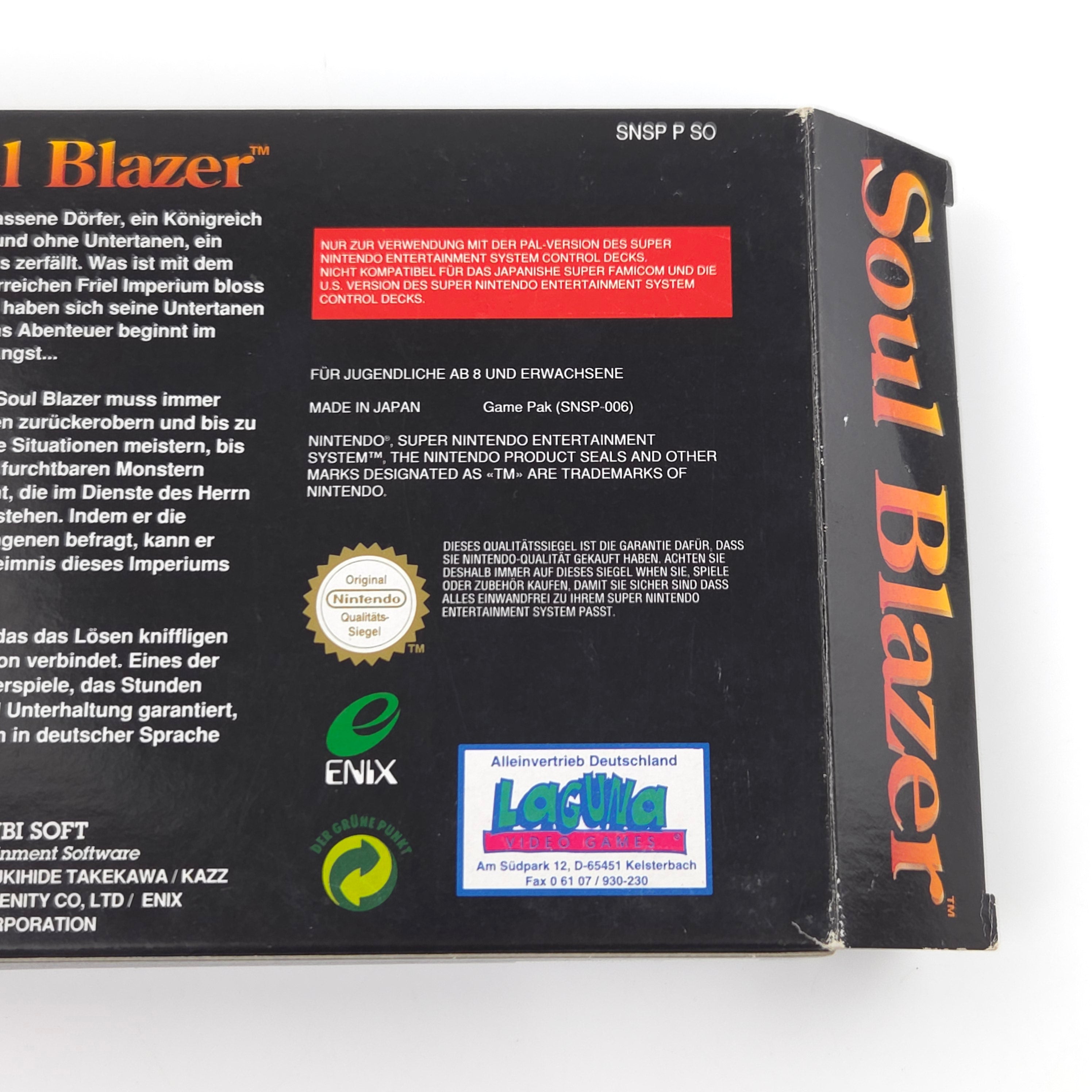 Super Nintendo Spiel – Soul Blazer (SNES OVP)