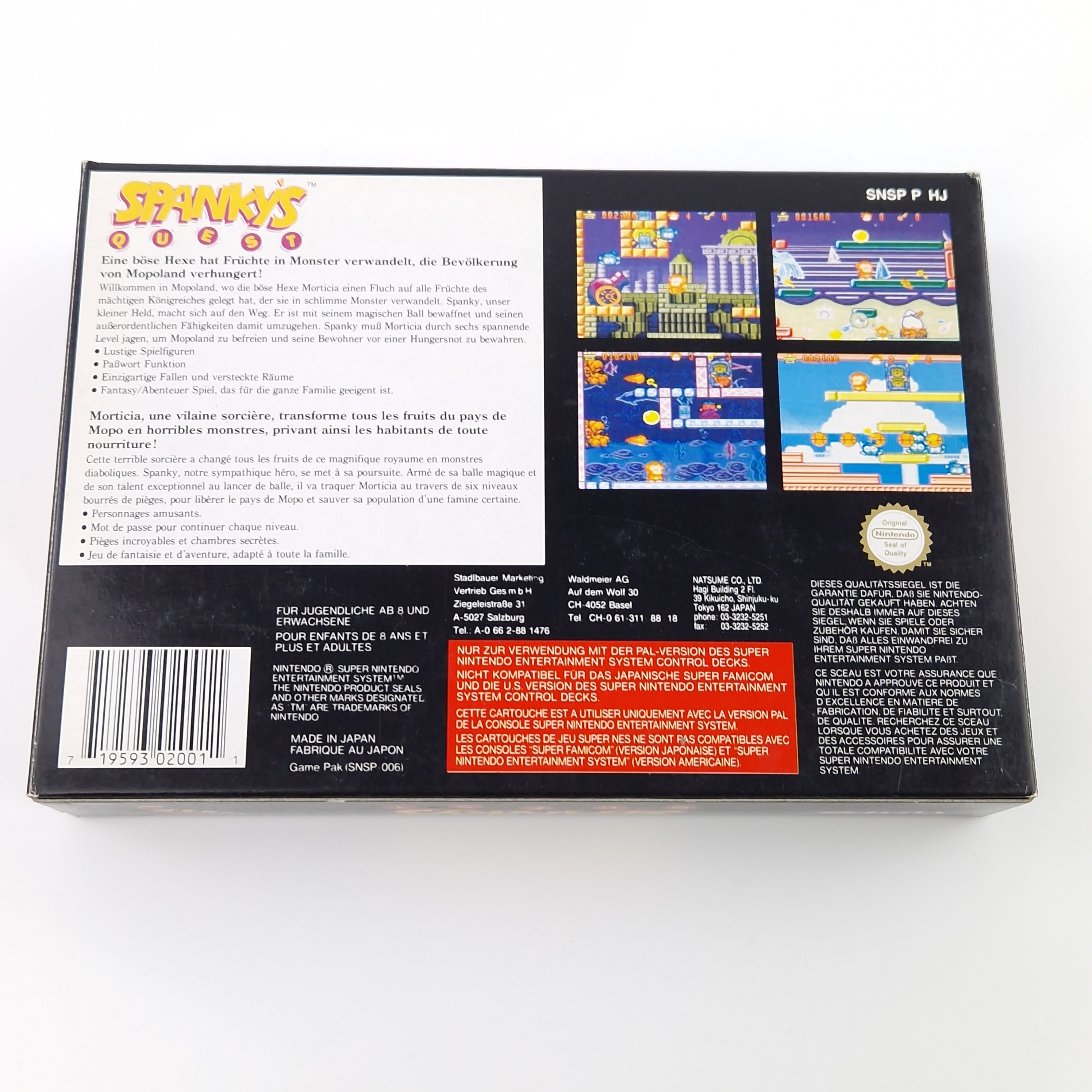 Super Nintendo Spiel – Spankys Quest SNES OVP PAL CIB