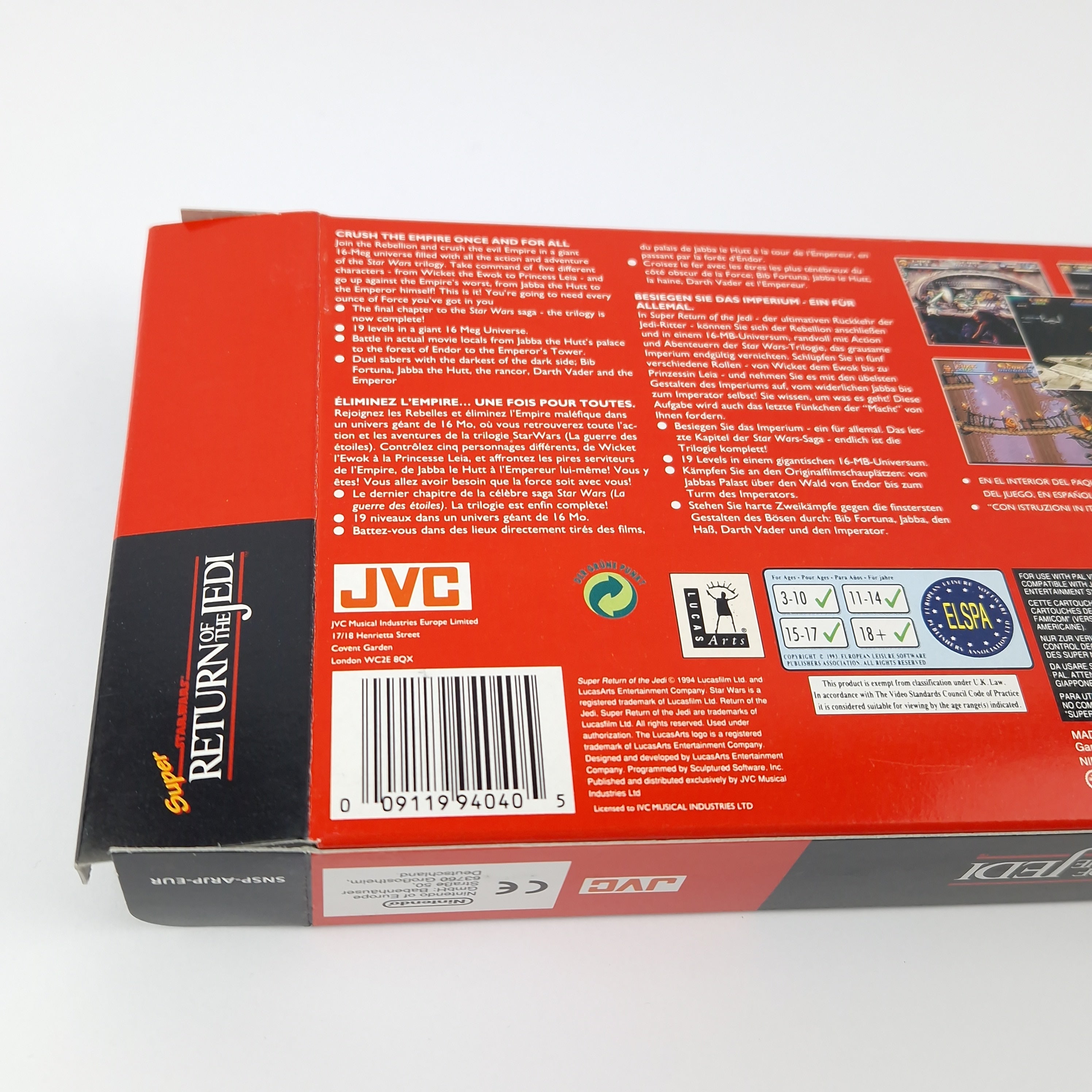 Super Nintendo Spiel – Star Wars Return of the Jedi OVP PAL