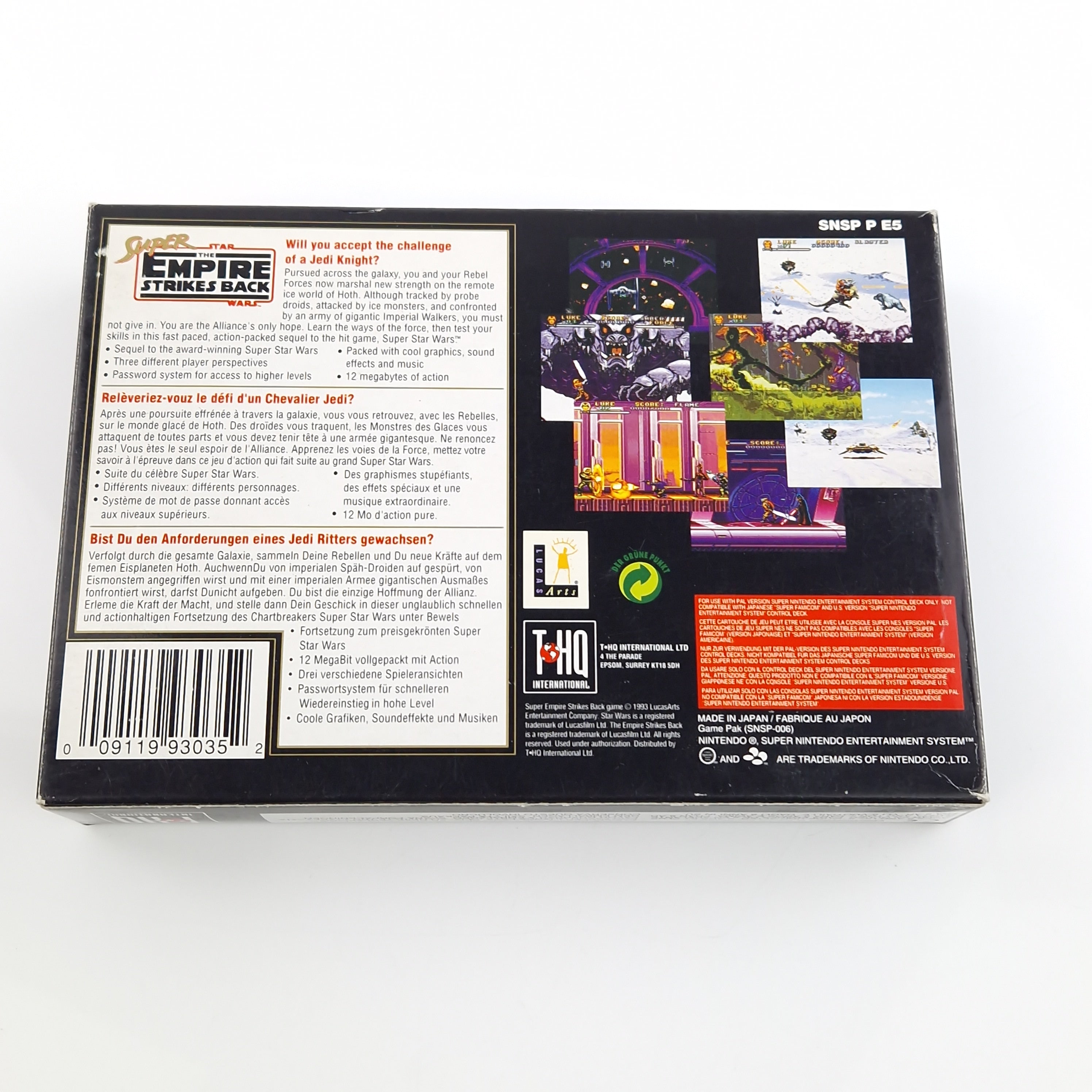 Super Nintendo Spiel – Super Star Wars Empire Strikes Back OVP