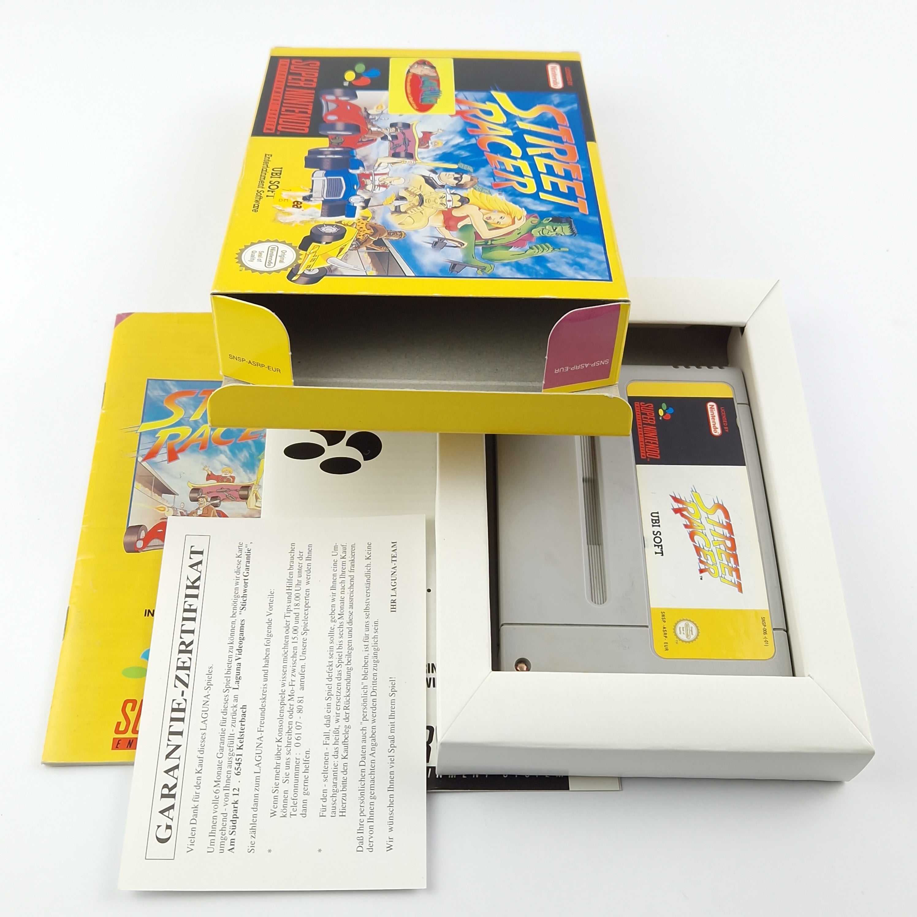 Super Nintendo Spiel – Street Racer Modul Anleitung OVP PAL