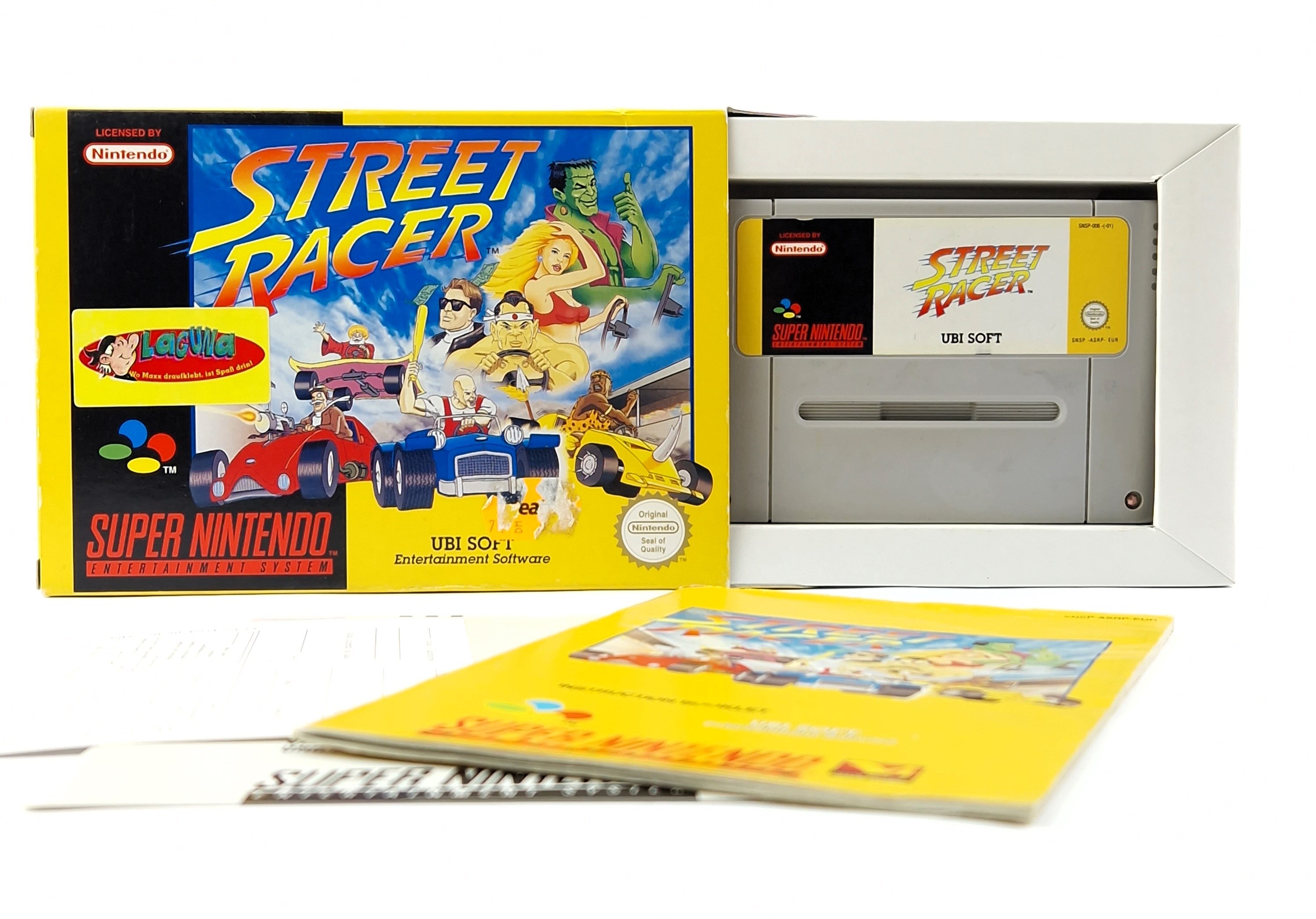 Super Nintendo Spiel – Street Racer Modul Anleitung OVP PAL