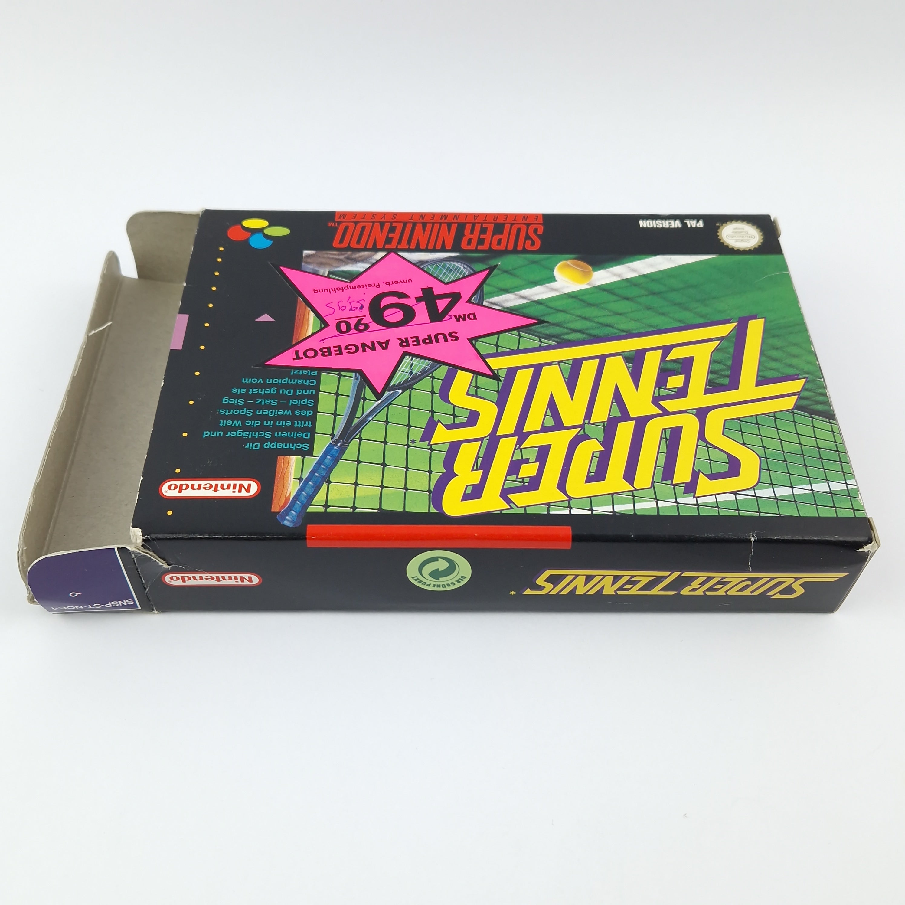Super Nintendo Spiel – Super Tennis OVP CIB PAL NOE-1