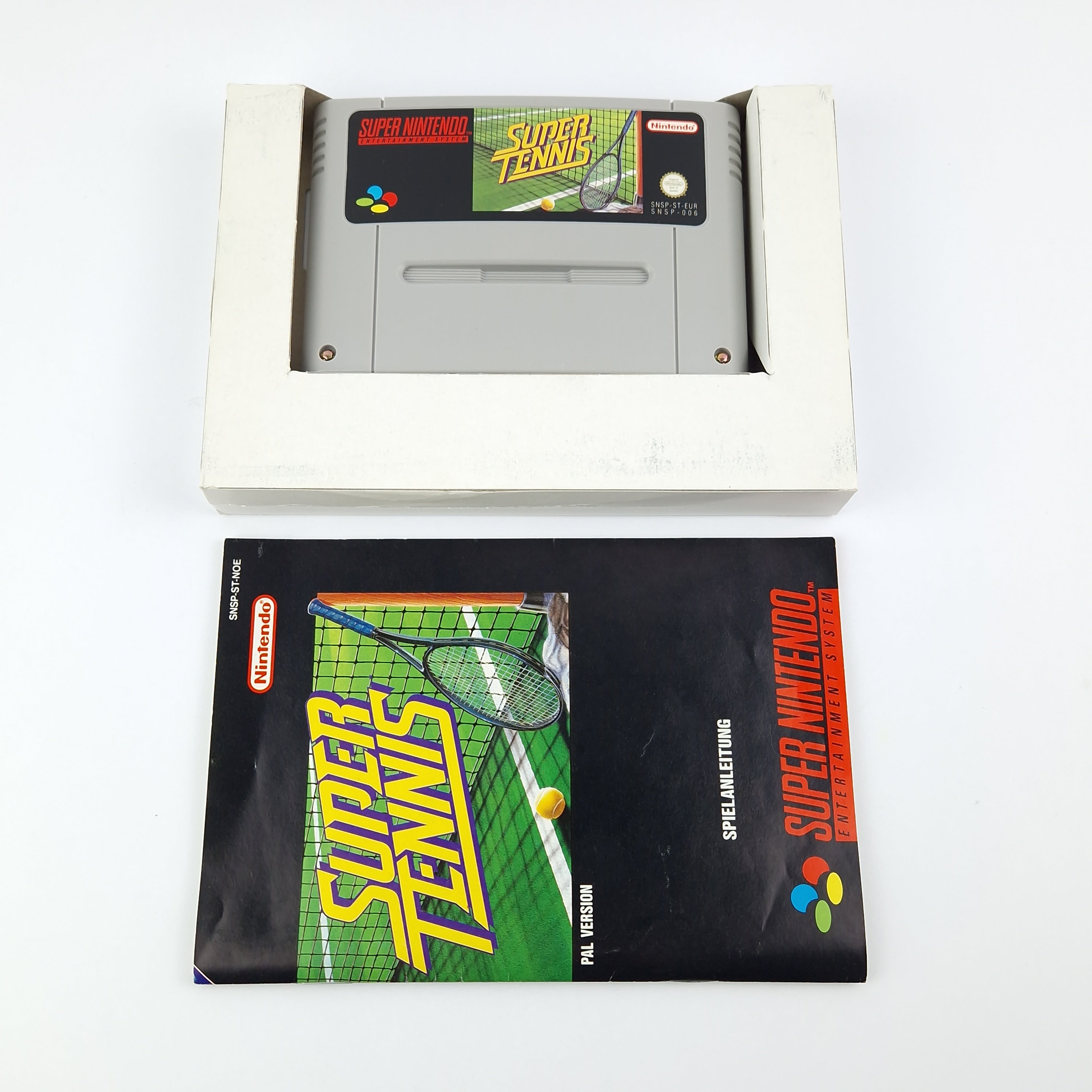 Super Nintendo Spiel – Super Tennis OVP CIB PAL NOE-1