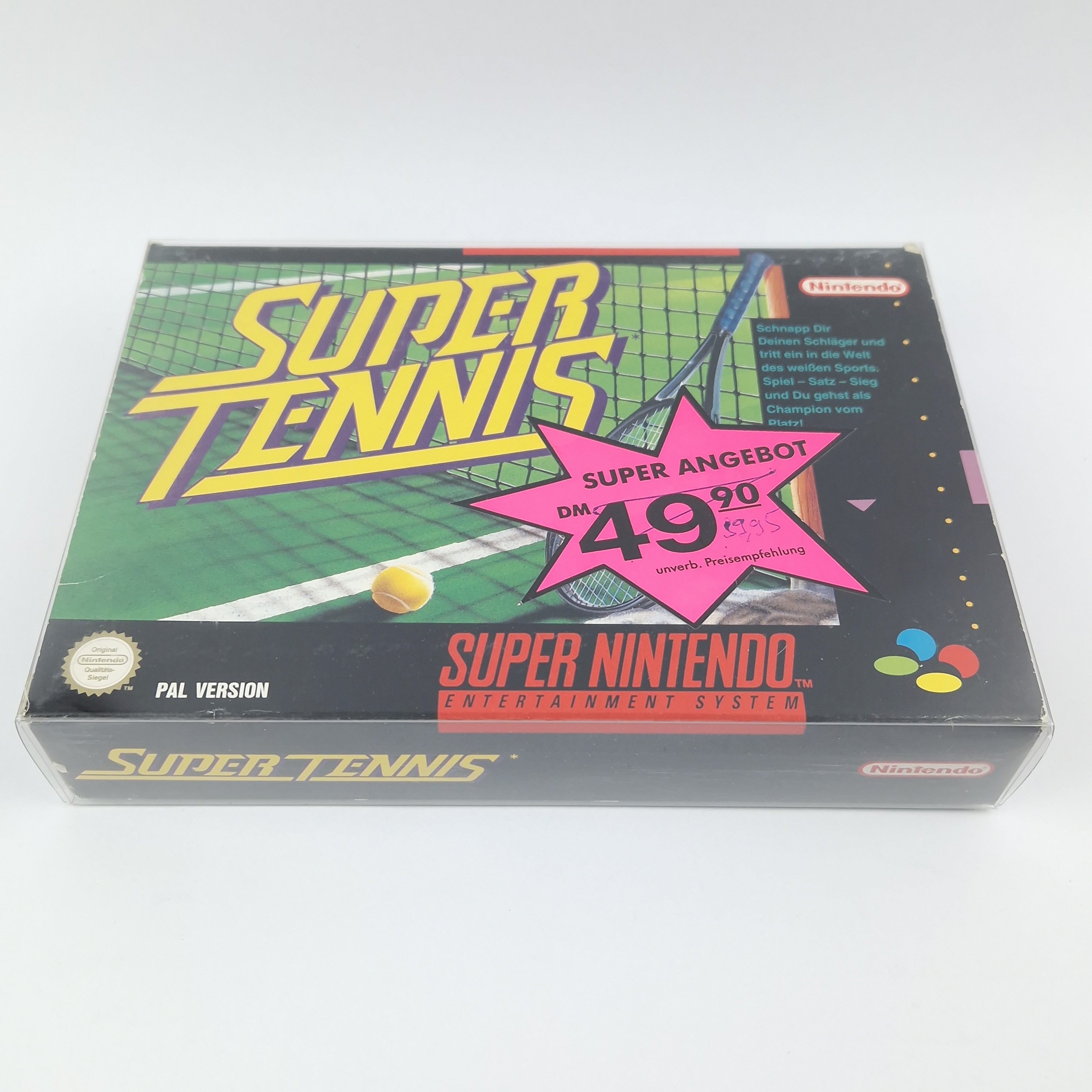 Super Nintendo Spiel – Super Tennis OVP CIB PAL NOE-1