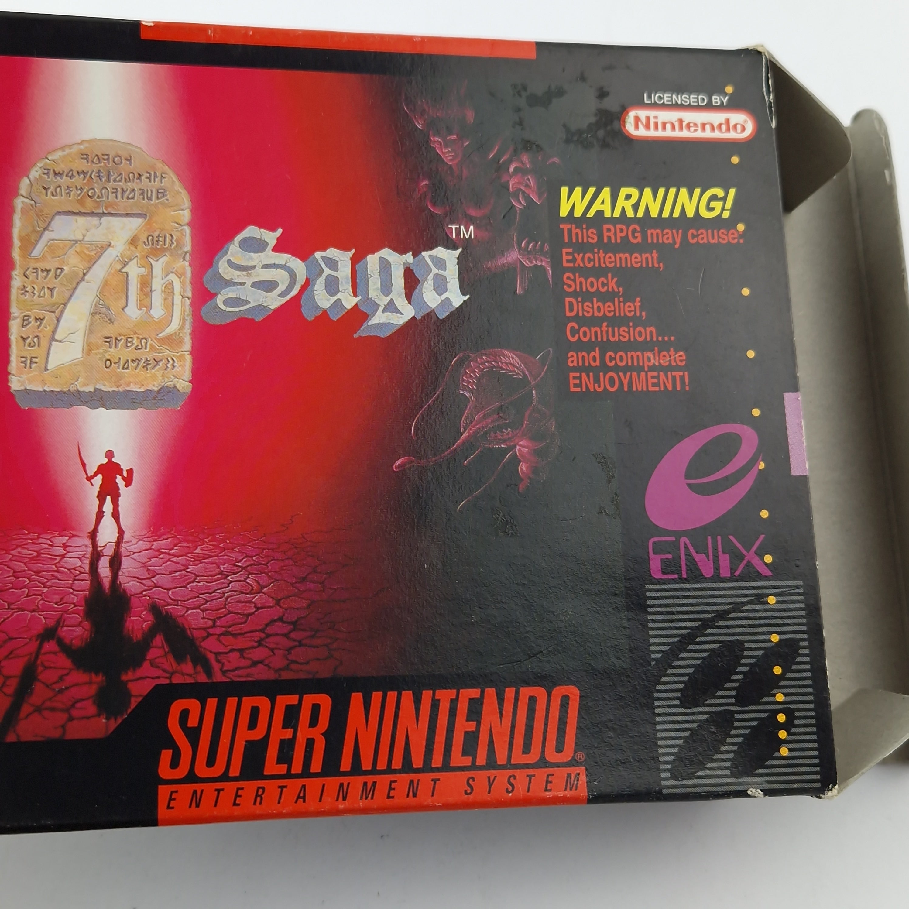 Super Nintendo Spiel – The 7th Saga OVP CIB USA ENIX