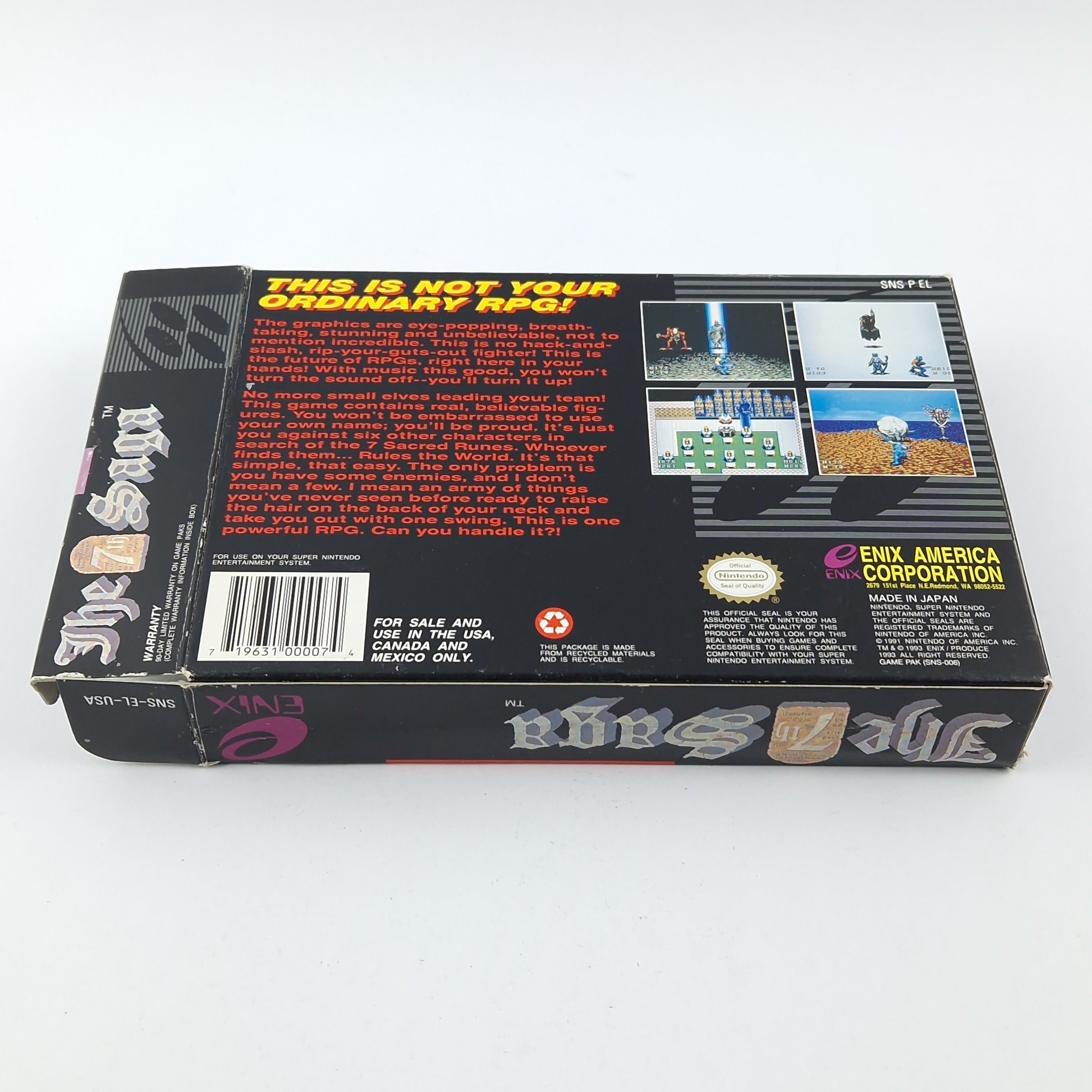 Super Nintendo Spiel – The 7th Saga OVP CIB USA ENIX