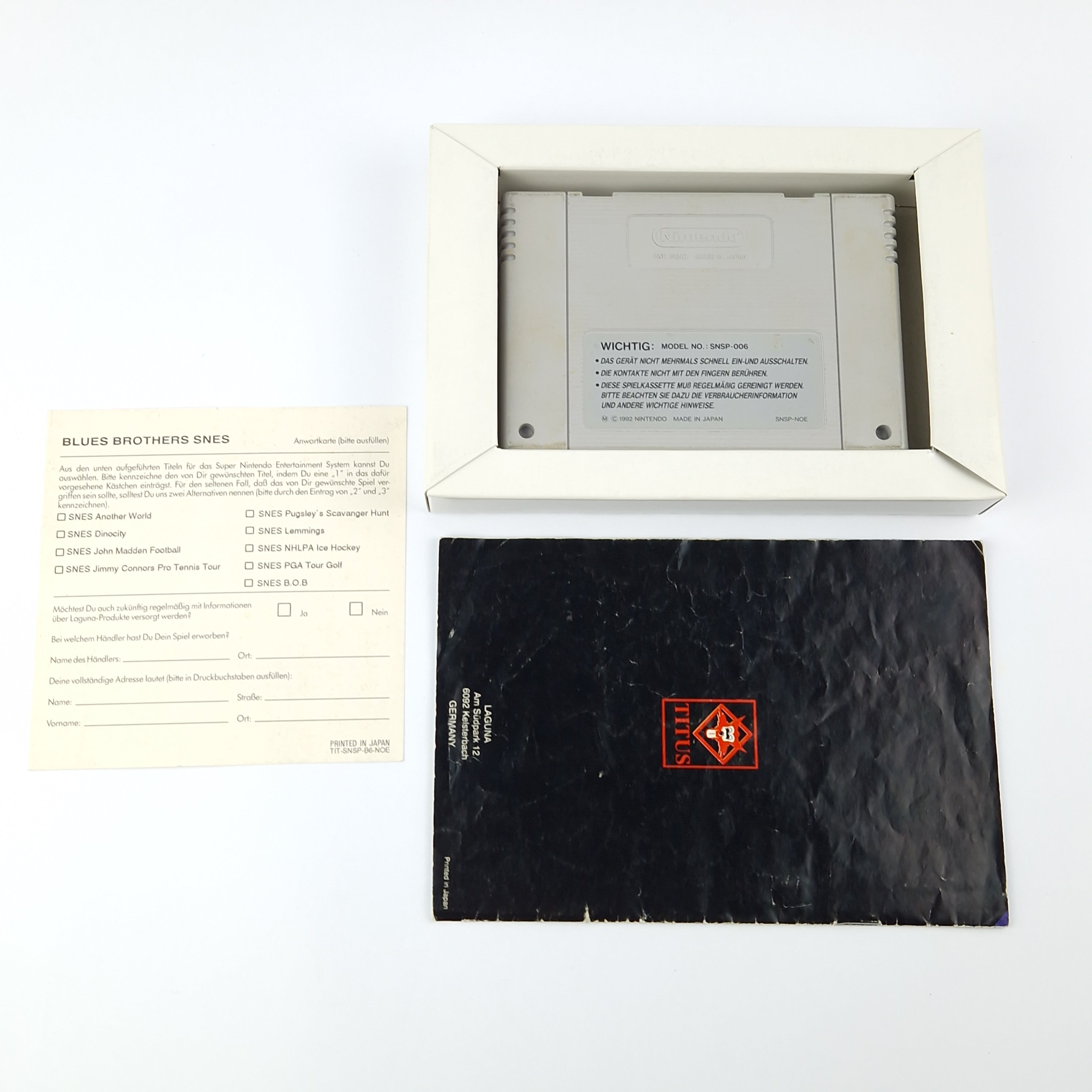 Super Nintendo Spiel – The Blues Brothers Modul OVP SNES