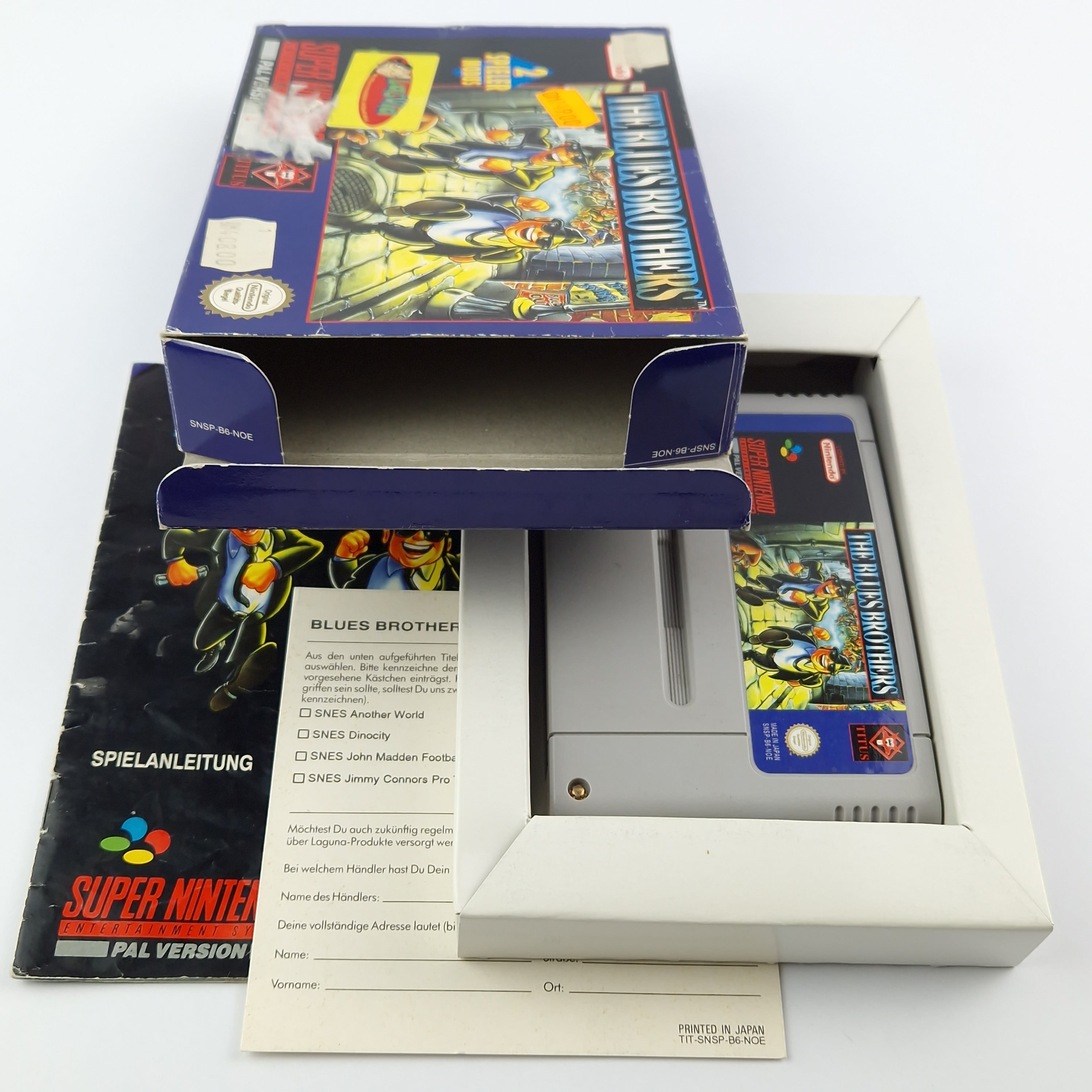 Super Nintendo Spiel – The Blues Brothers Modul OVP SNES