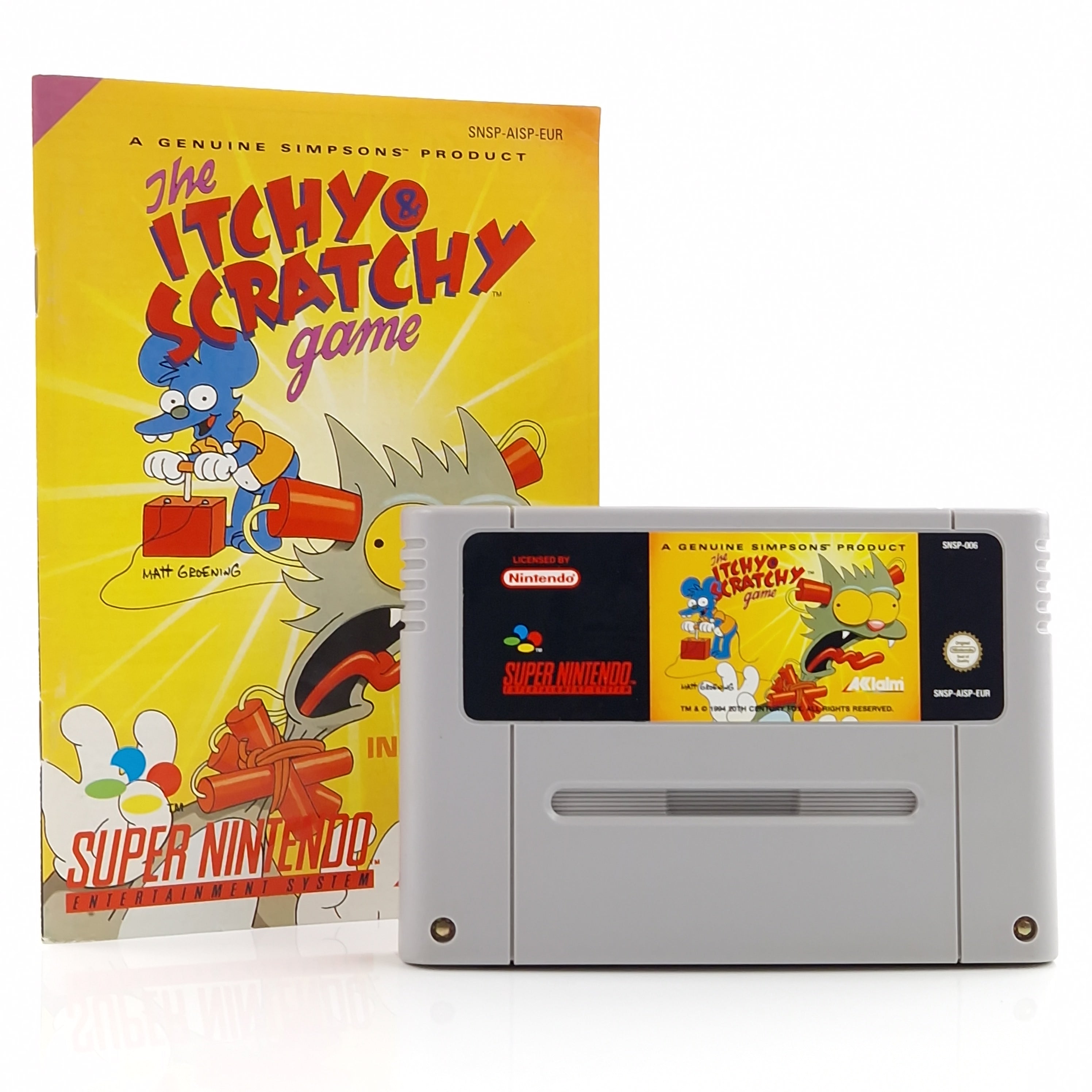 Super Nintendo Spiel – The Itchy & Scratchy Game Modul