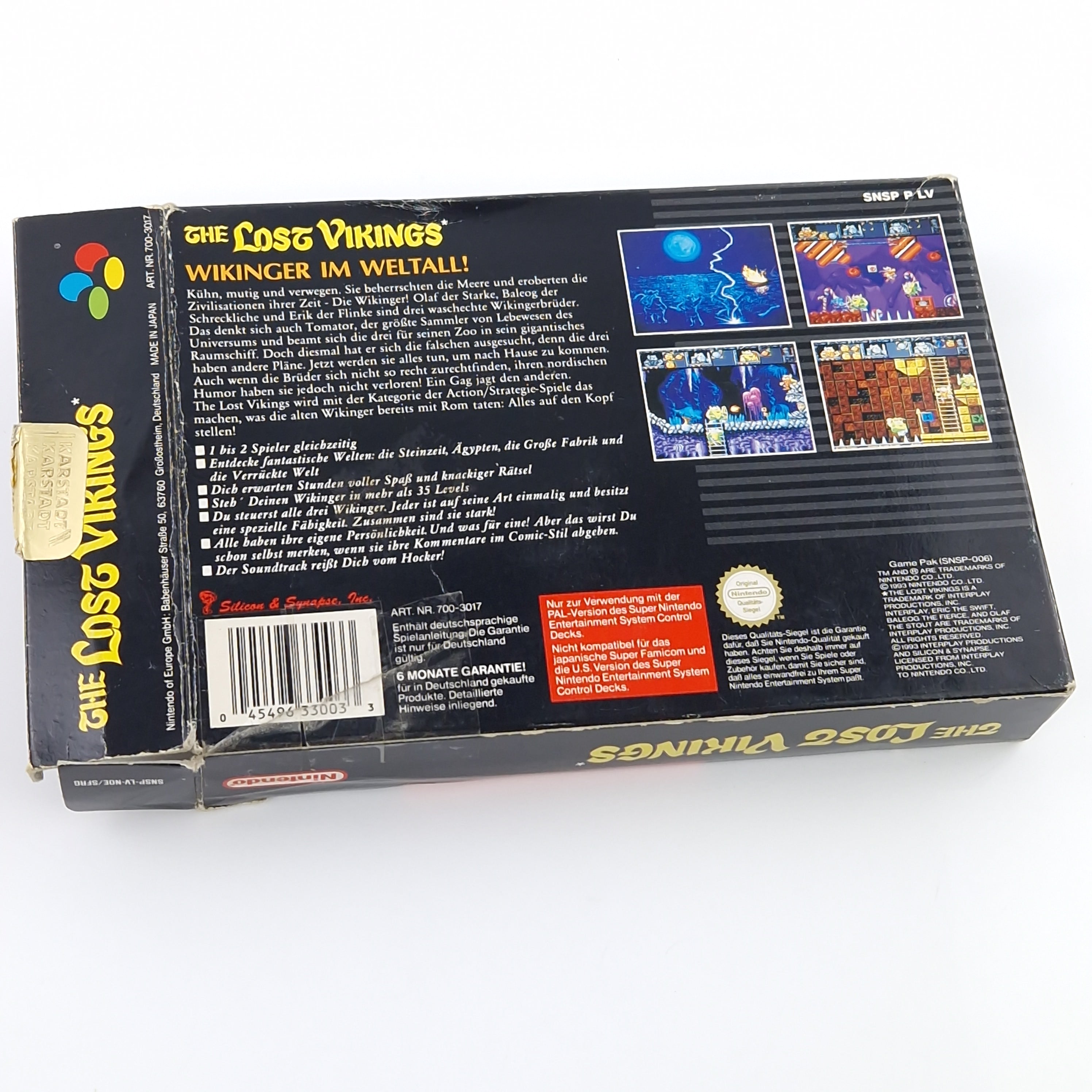Super Nintendo Spiel – The Lost Vikings SNES OVP PAL