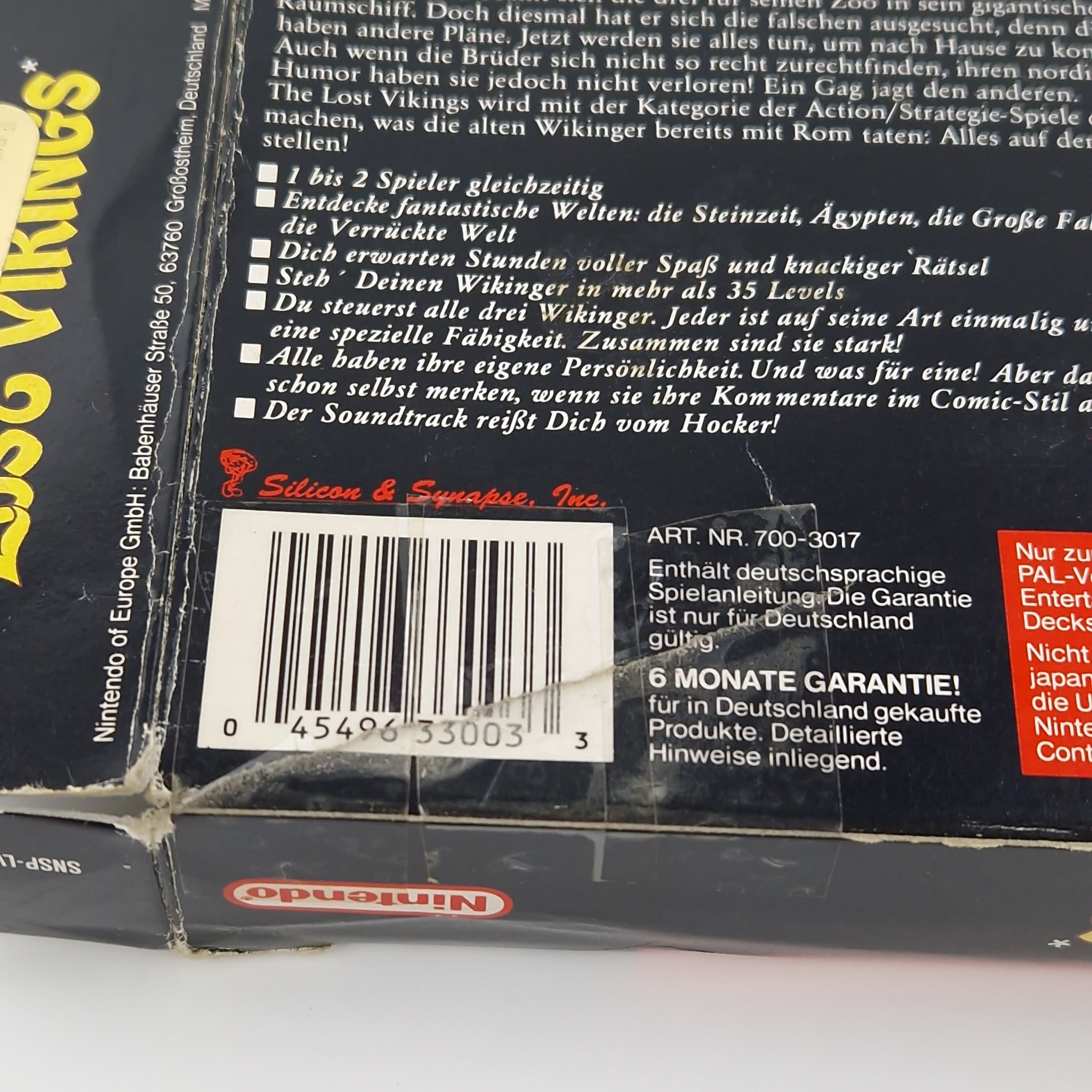 Super Nintendo Spiel – The Lost Vikings SNES OVP PAL