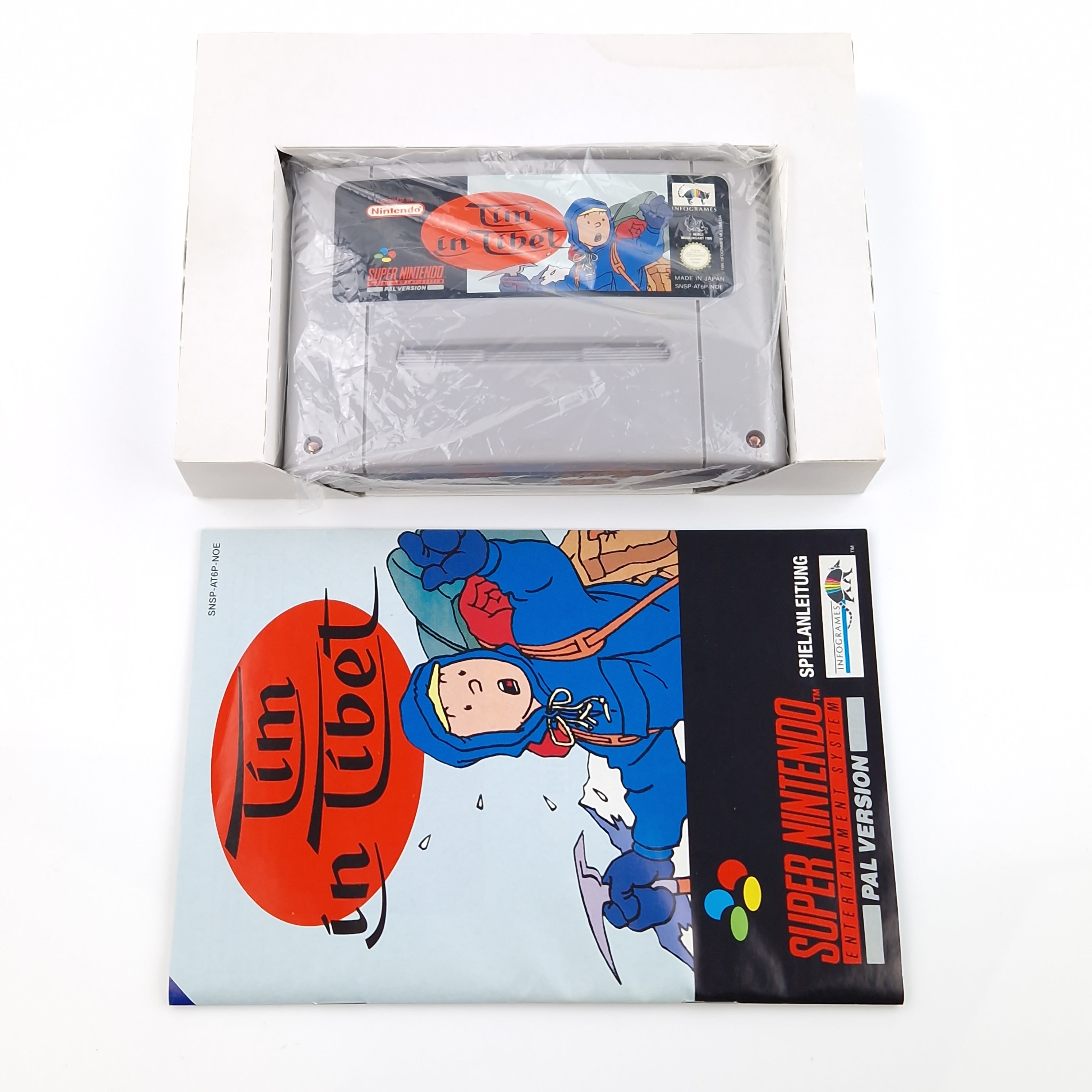 Super Nintendo Spiel – Tim in Tibet SNES OVP PAL NOE-1