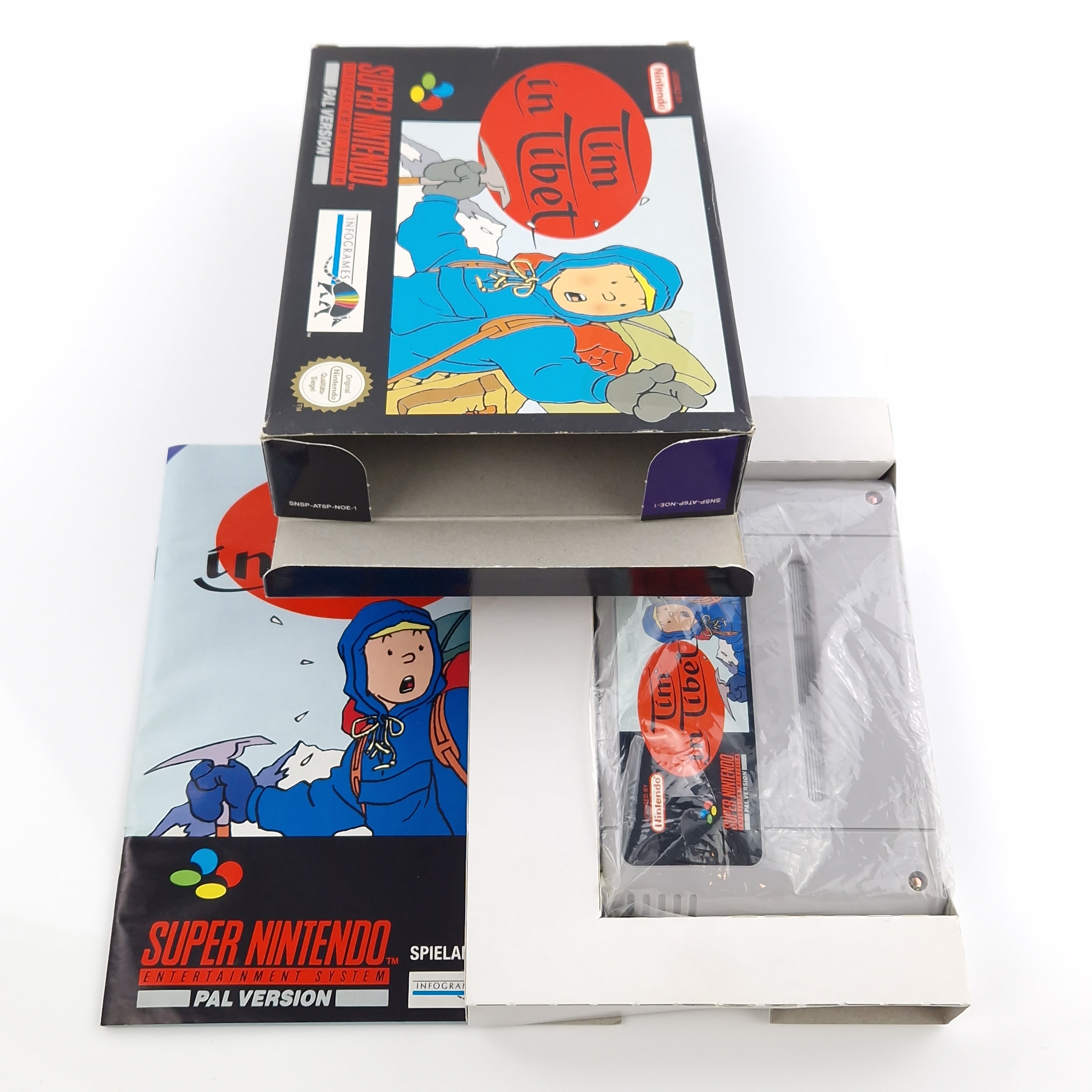 Super Nintendo Spiel – Tim in Tibet SNES OVP PAL NOE-1