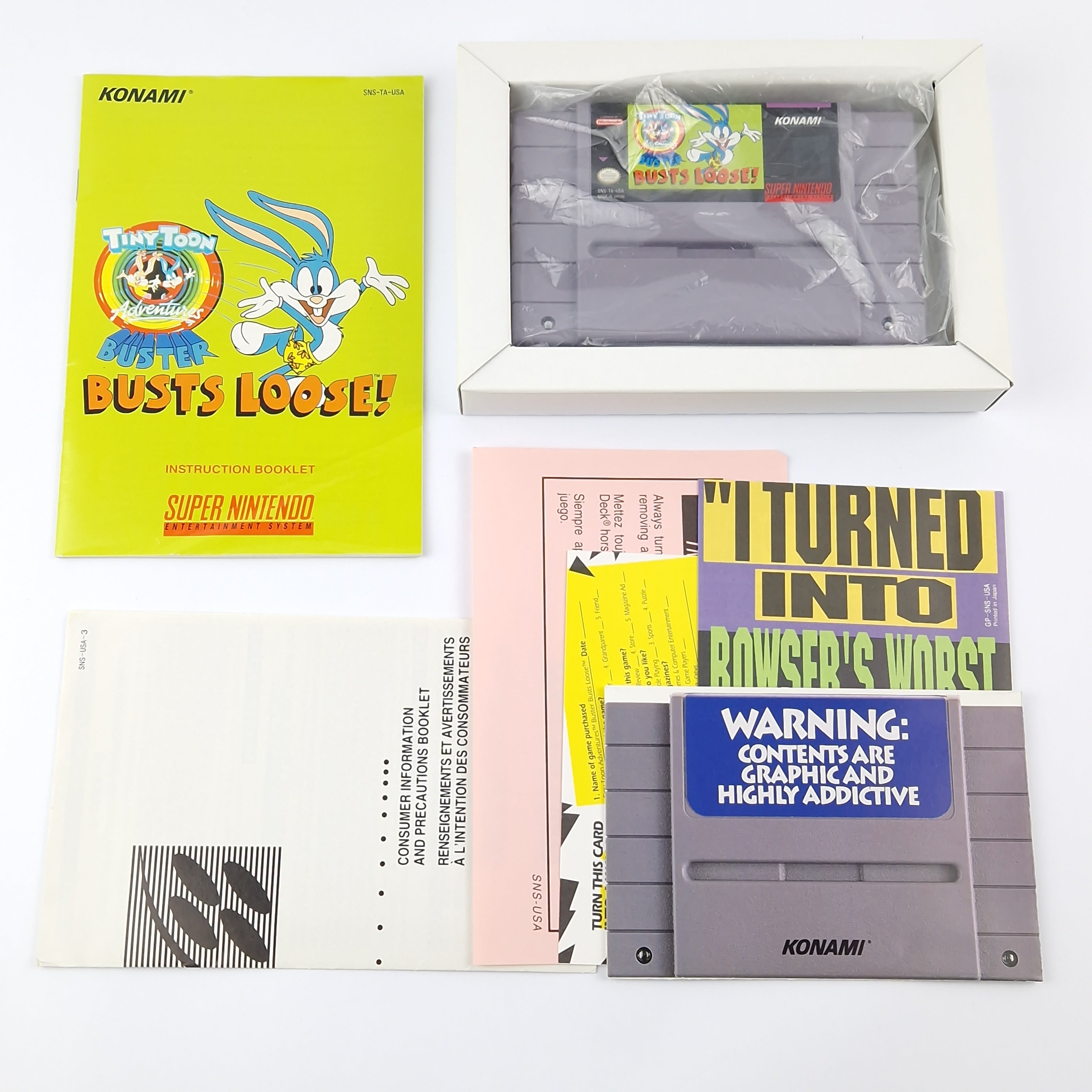 Super Nintendo Spiel – Tiny Toon Adventures Buster Busts Loose OVP