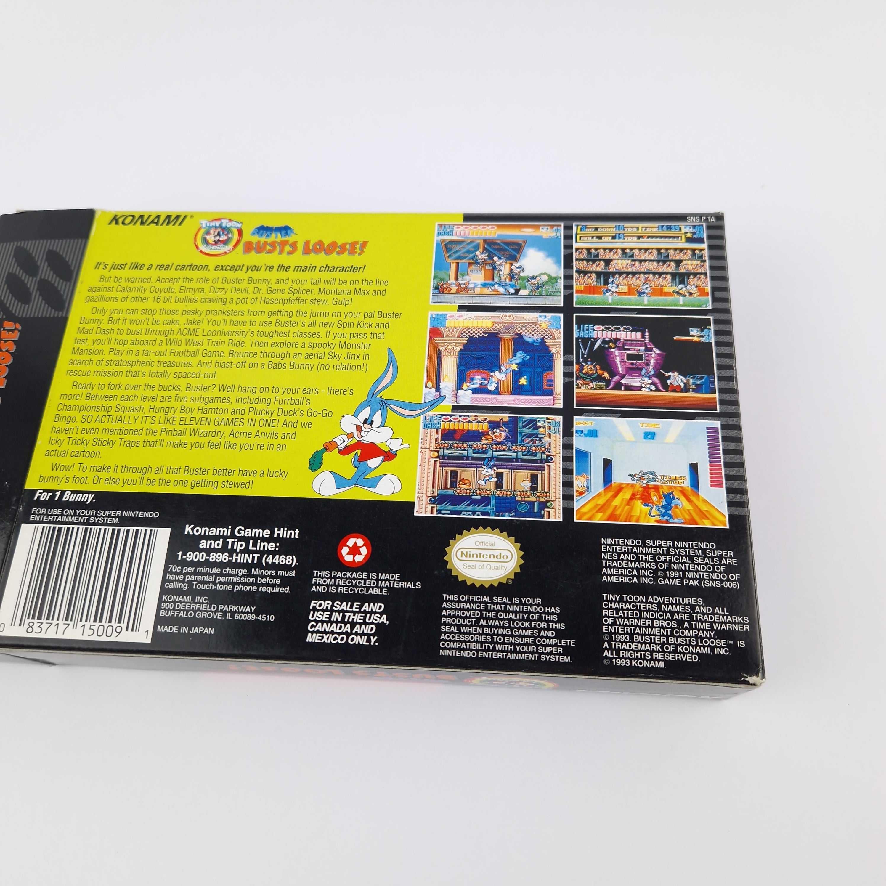 Super Nintendo Spiel – Tiny Toon Adventures Buster Busts Loose OVP