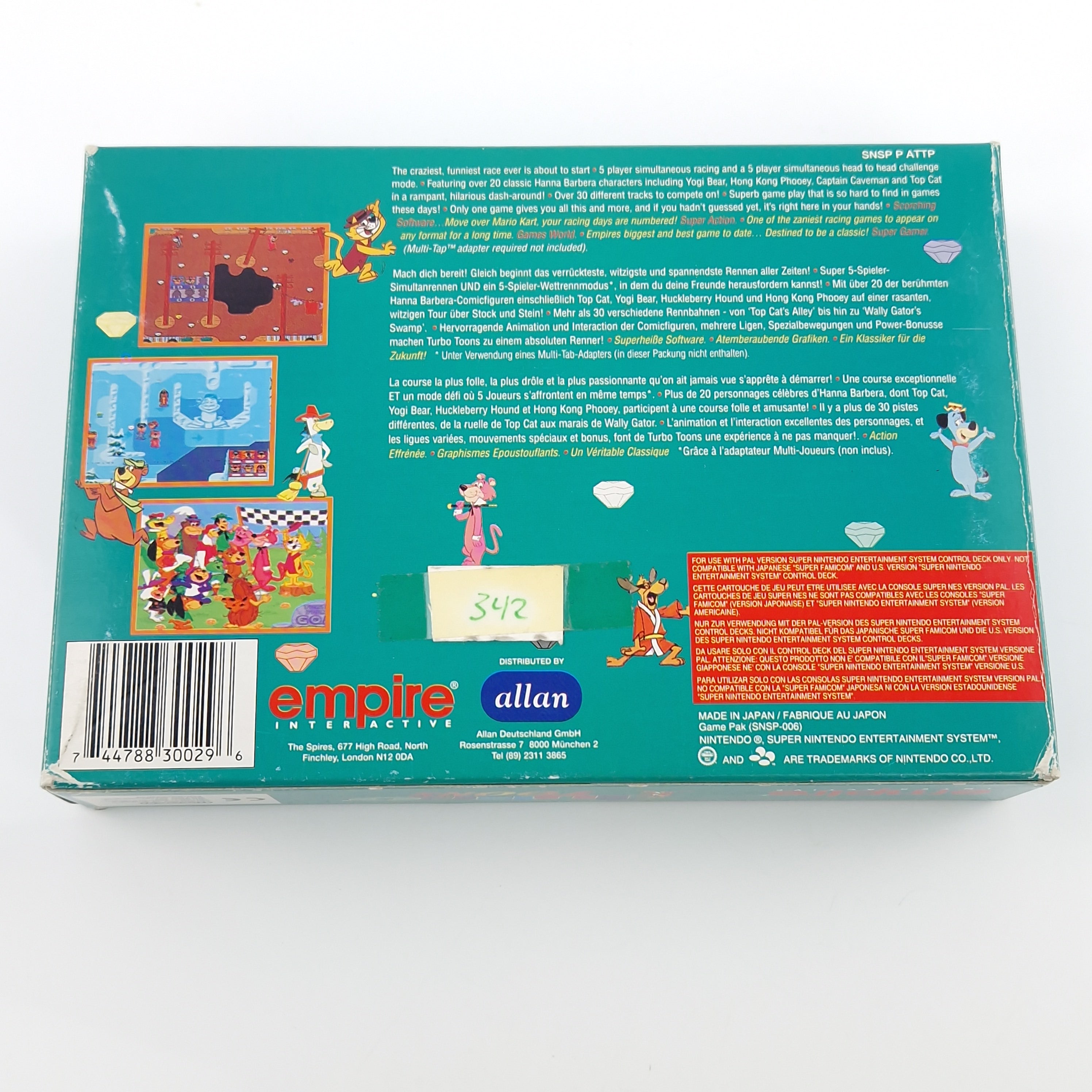 Super Nintendo Spiel – Turbo Toons SNES OVP PAL