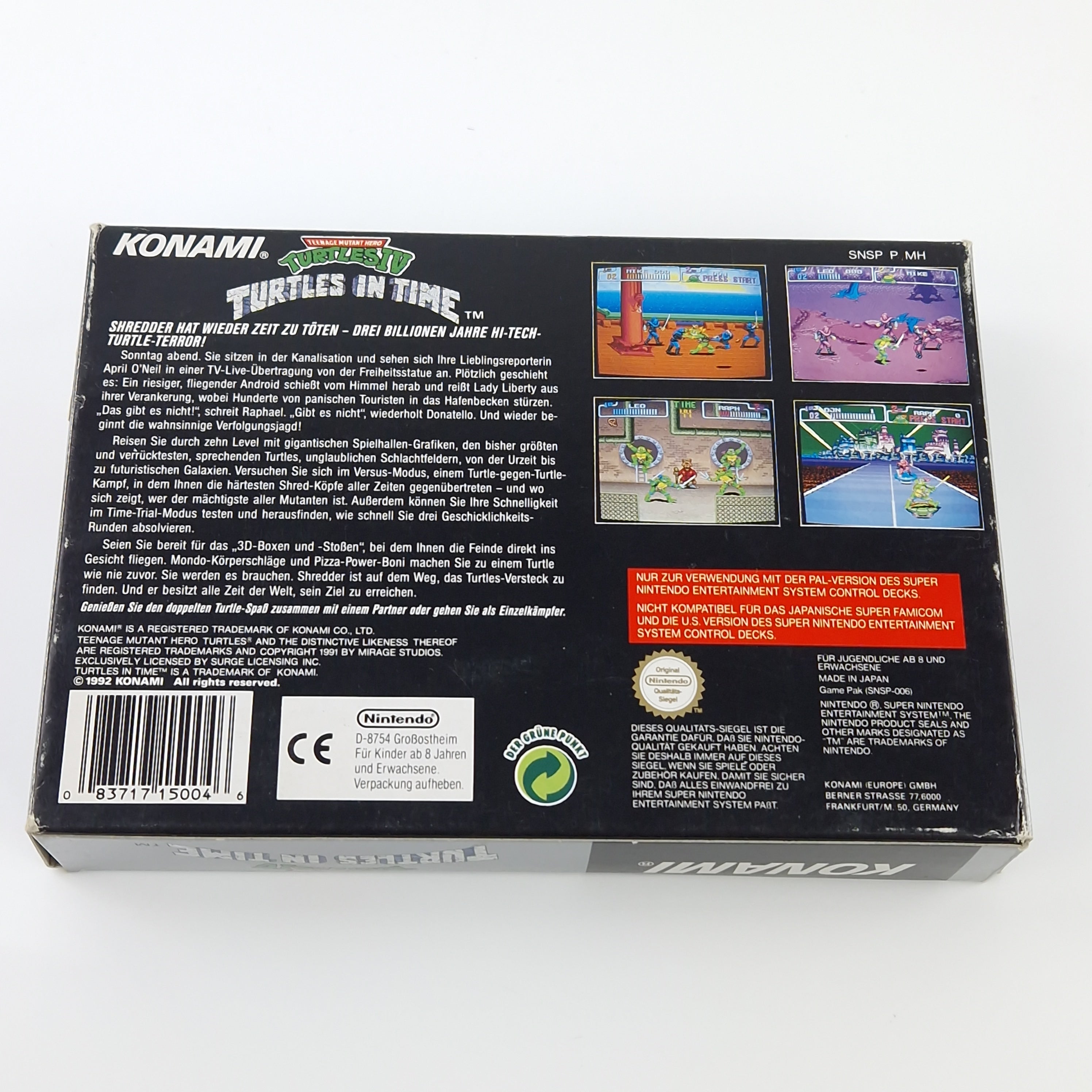 Super Nintendo Spiel – Turtles IV Turtles in Time OVP PAL