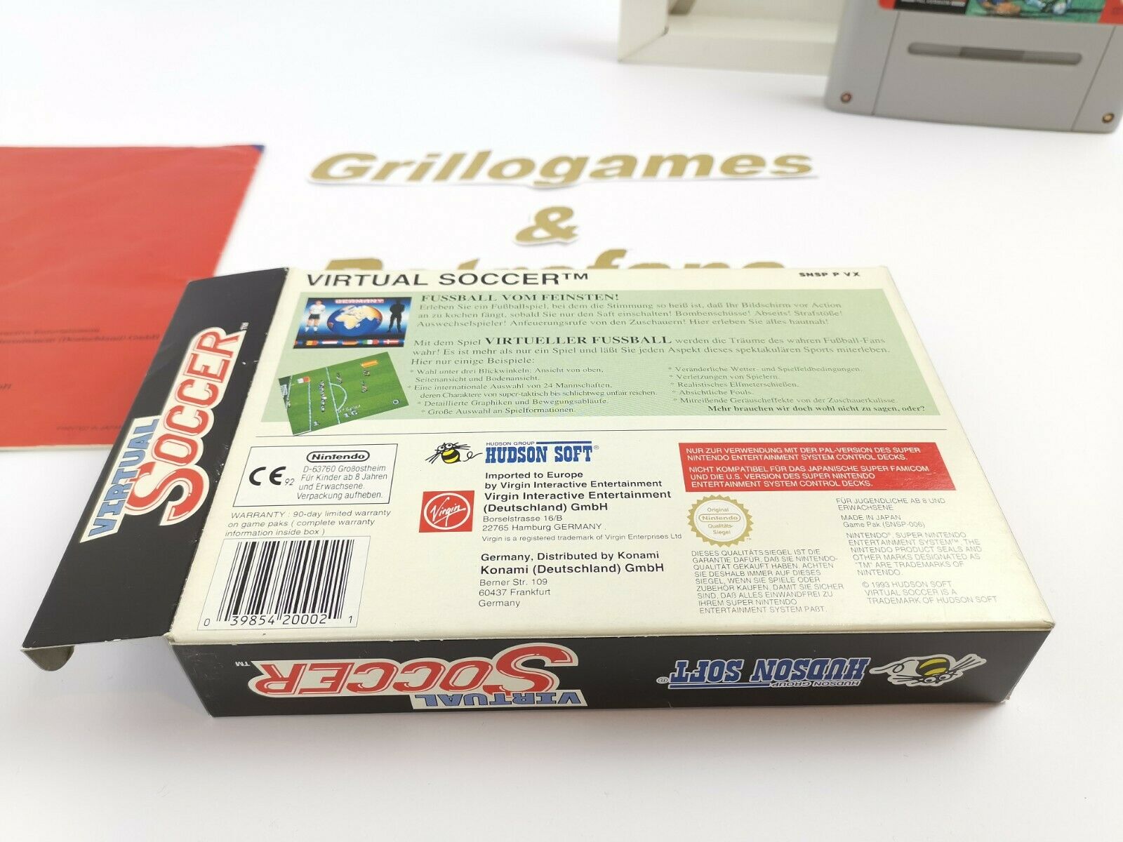 Super Nintendo Spiel – Virtual Soccer (SNES OVP PAL)