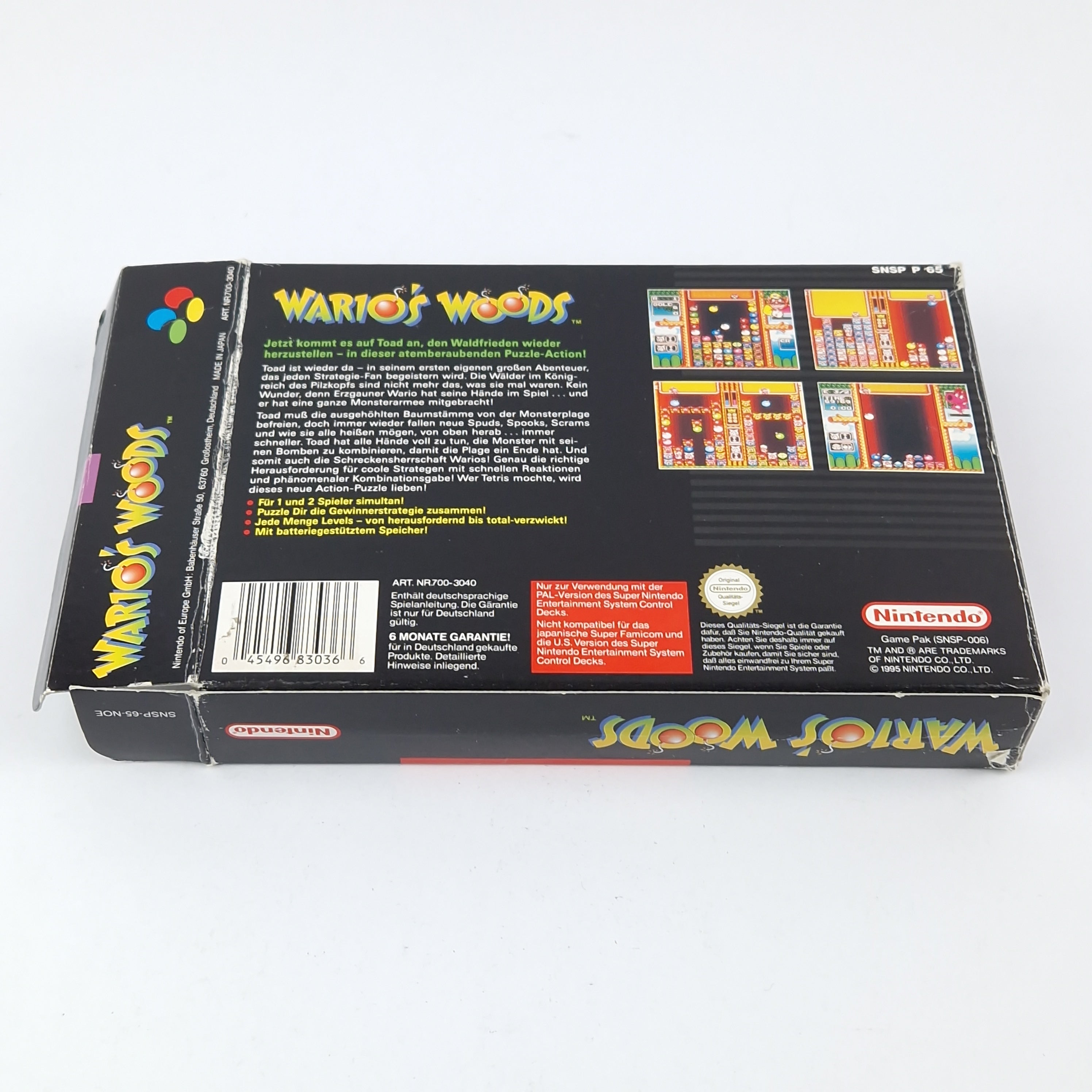 Super Nintendo Spiel – Wario´s Woods OVP Anleitung PAL
