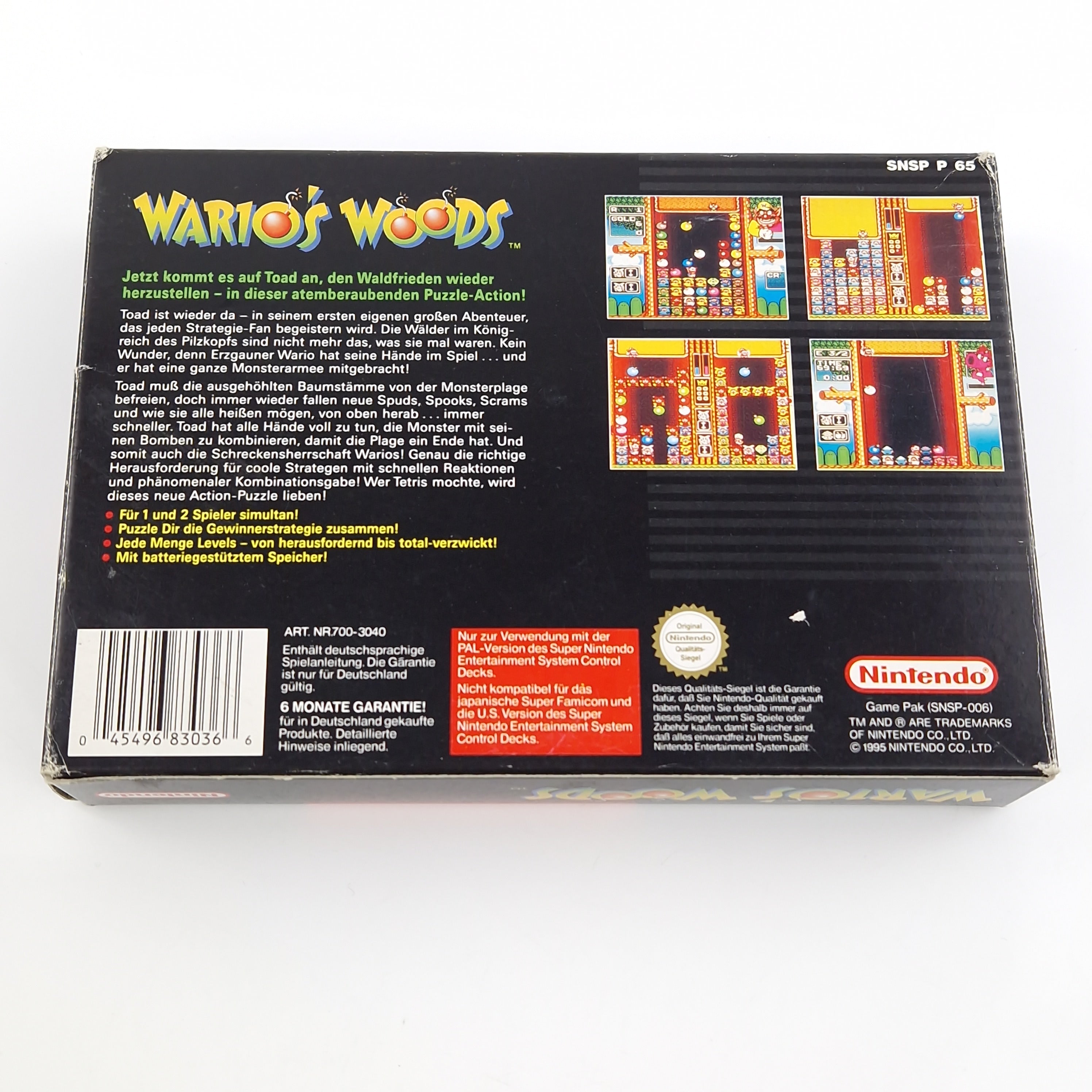 Super Nintendo Spiel – Wario Woods SNES Modul OVP PAL