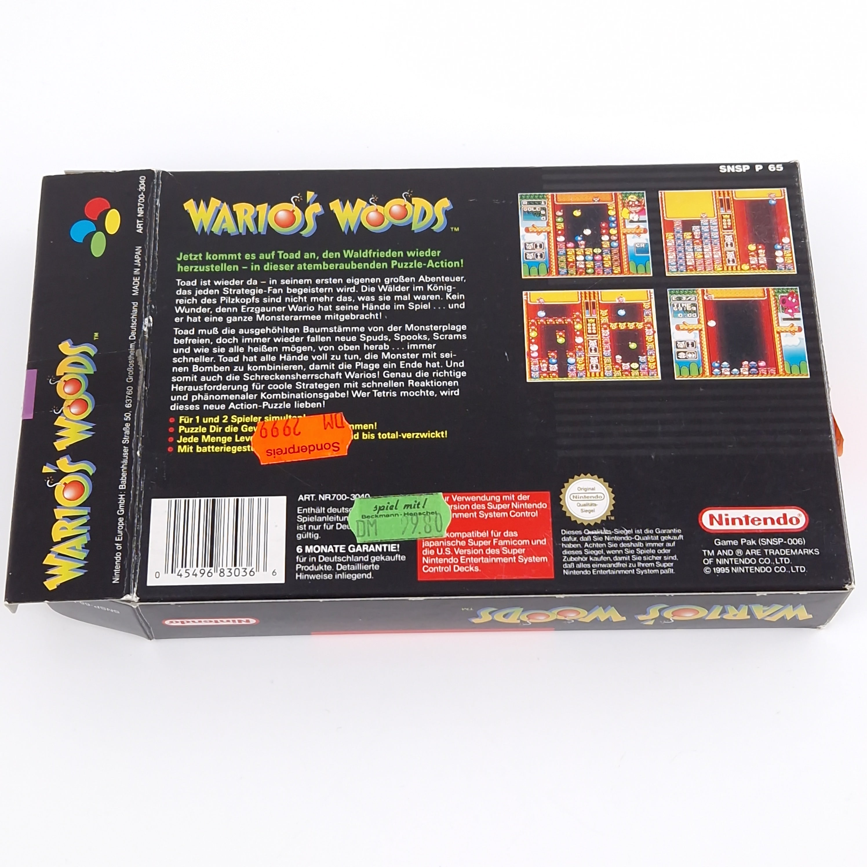 Super Nintendo Spiel – Wario Woods SNES Modul OVP PAL