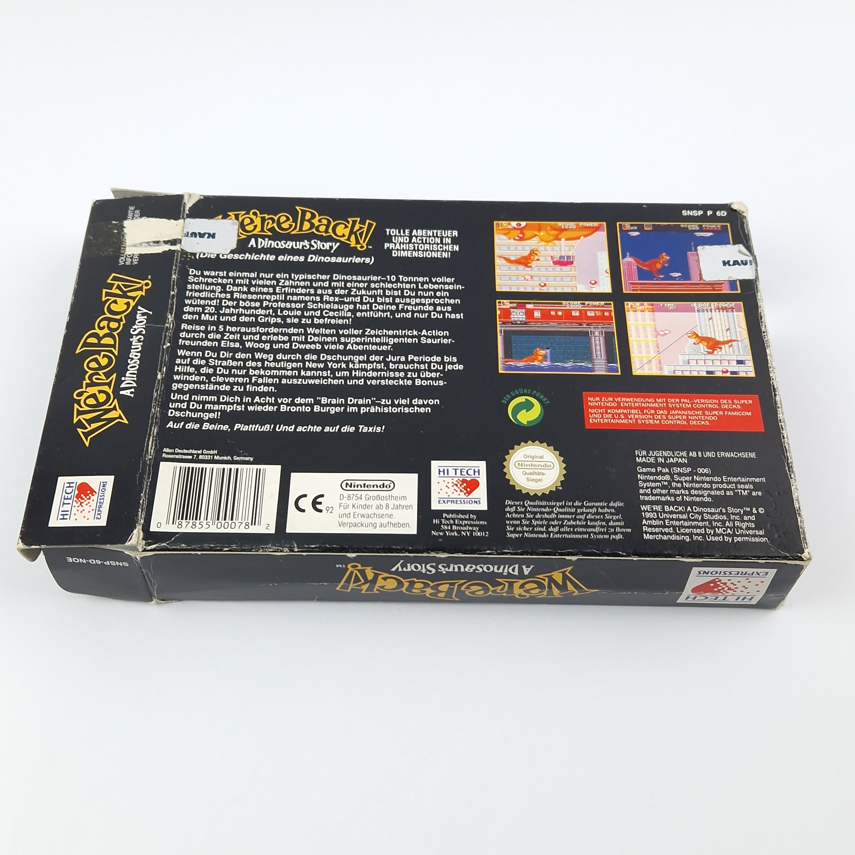 Super Nintendo Spiel – We re Back A Dinosaurs Story OVP Modul