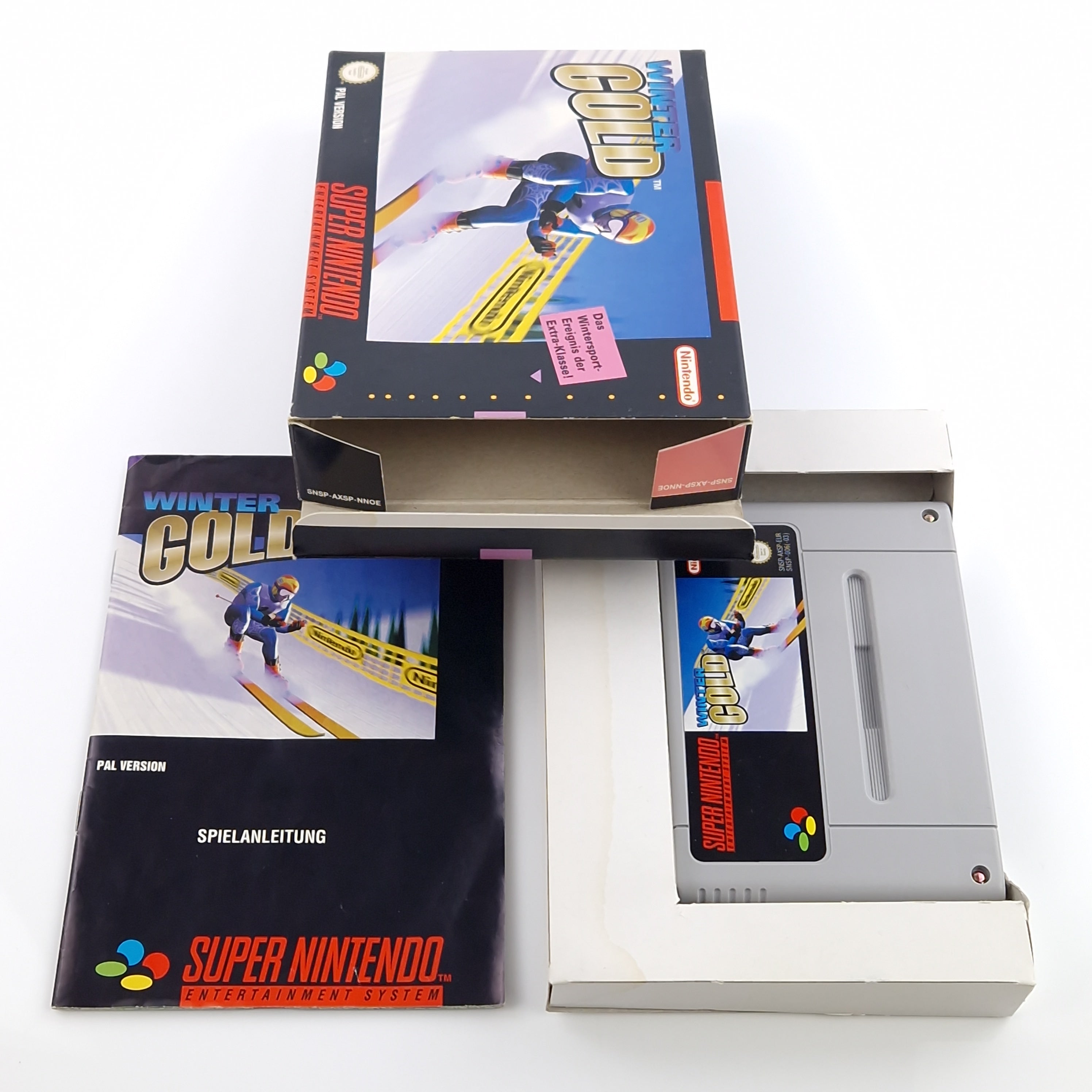 Super Nintendo Spiel – Winter Gold SNES OVP PAL CIB