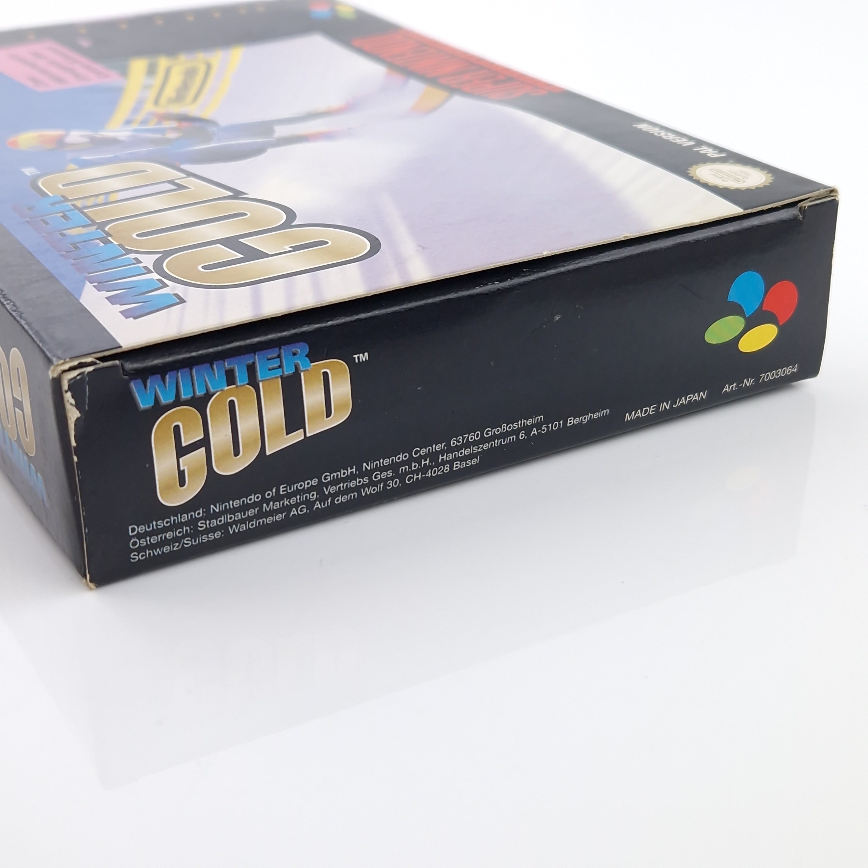 Super Nintendo Spiel – Winter Gold SNES OVP PAL CIB