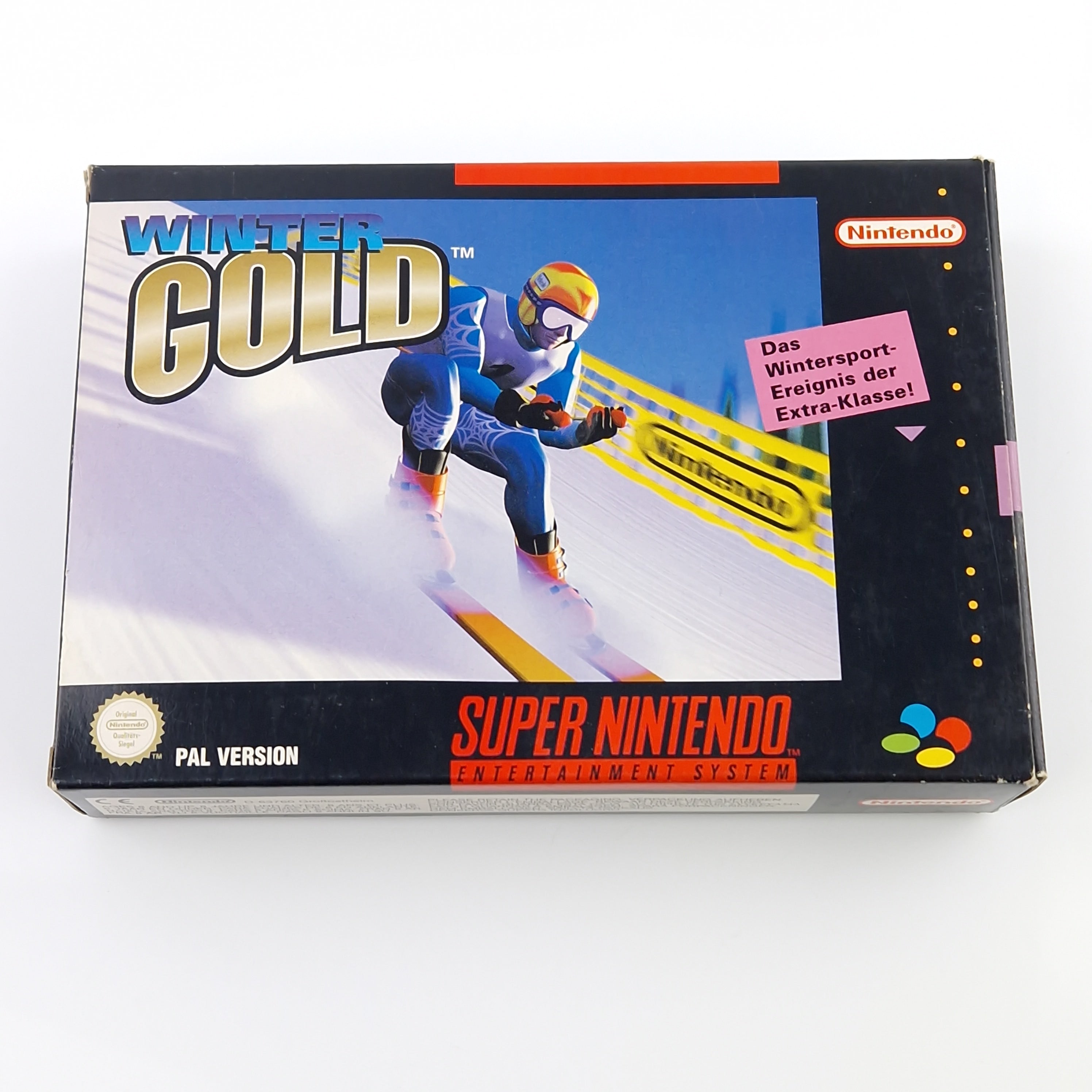 Super Nintendo Spiel – Winter Gold SNES OVP PAL CIB