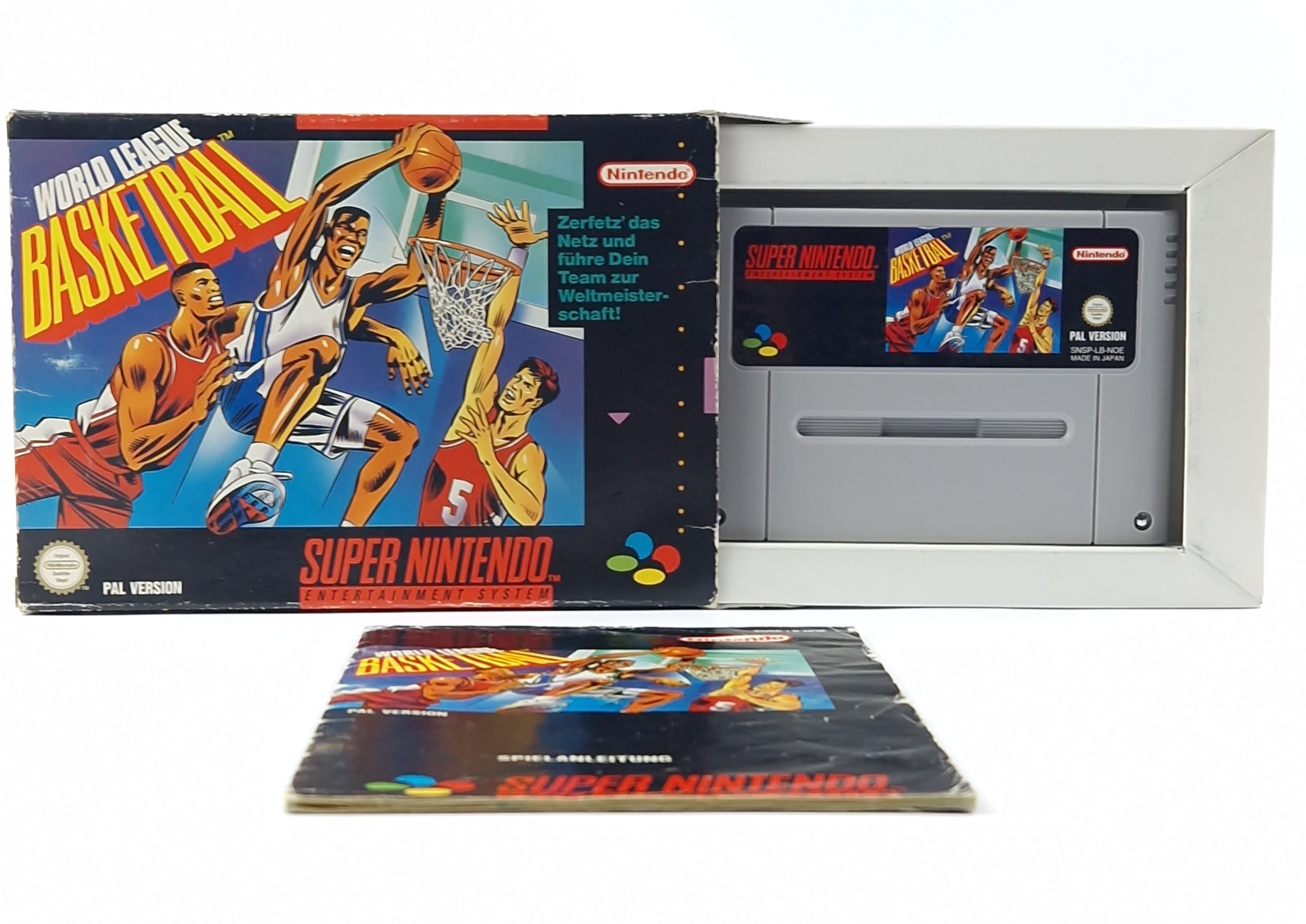 Super Nintendo Spiel – World League Basketball OVP CIB