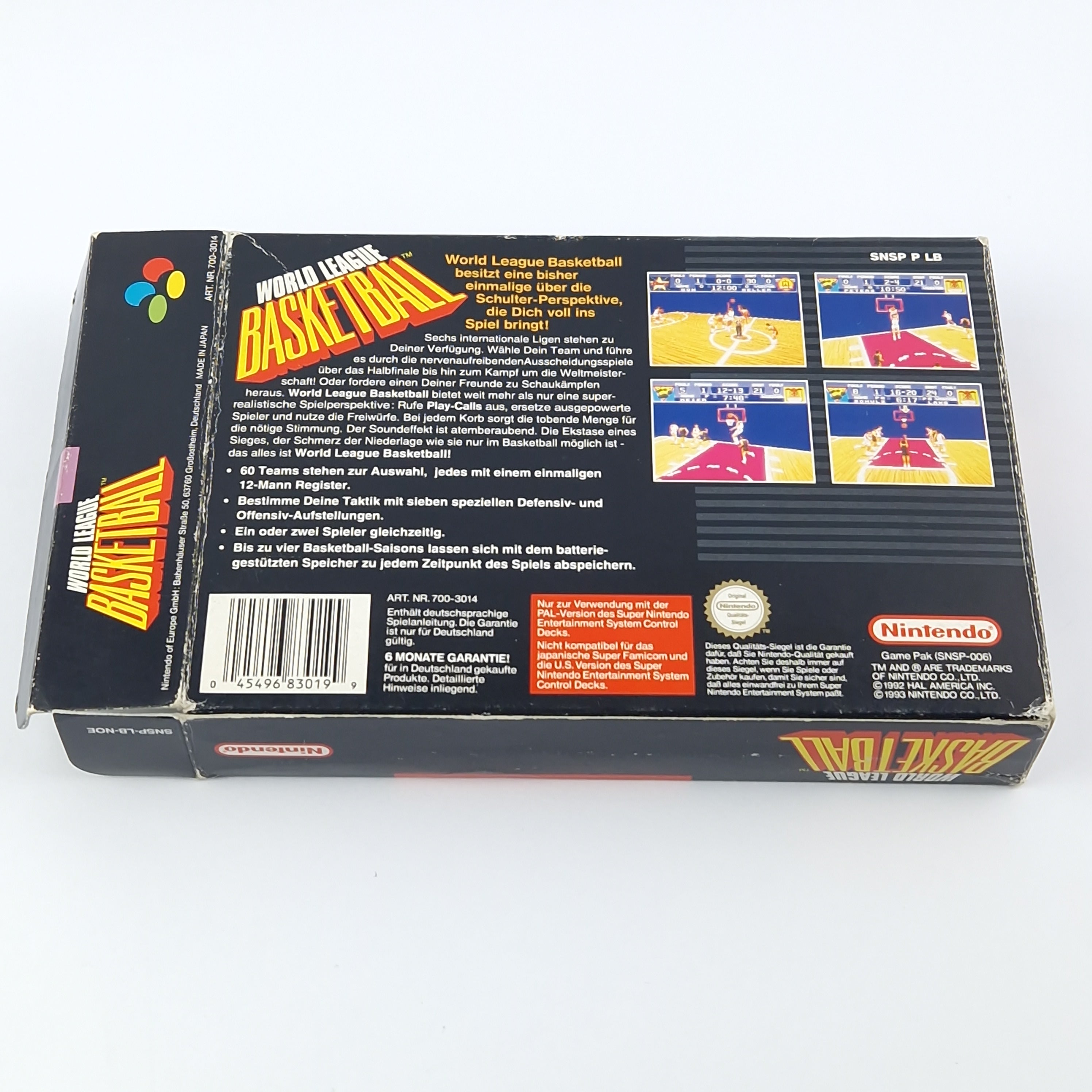 Super Nintendo Spiel – World League Basketball OVP CIB