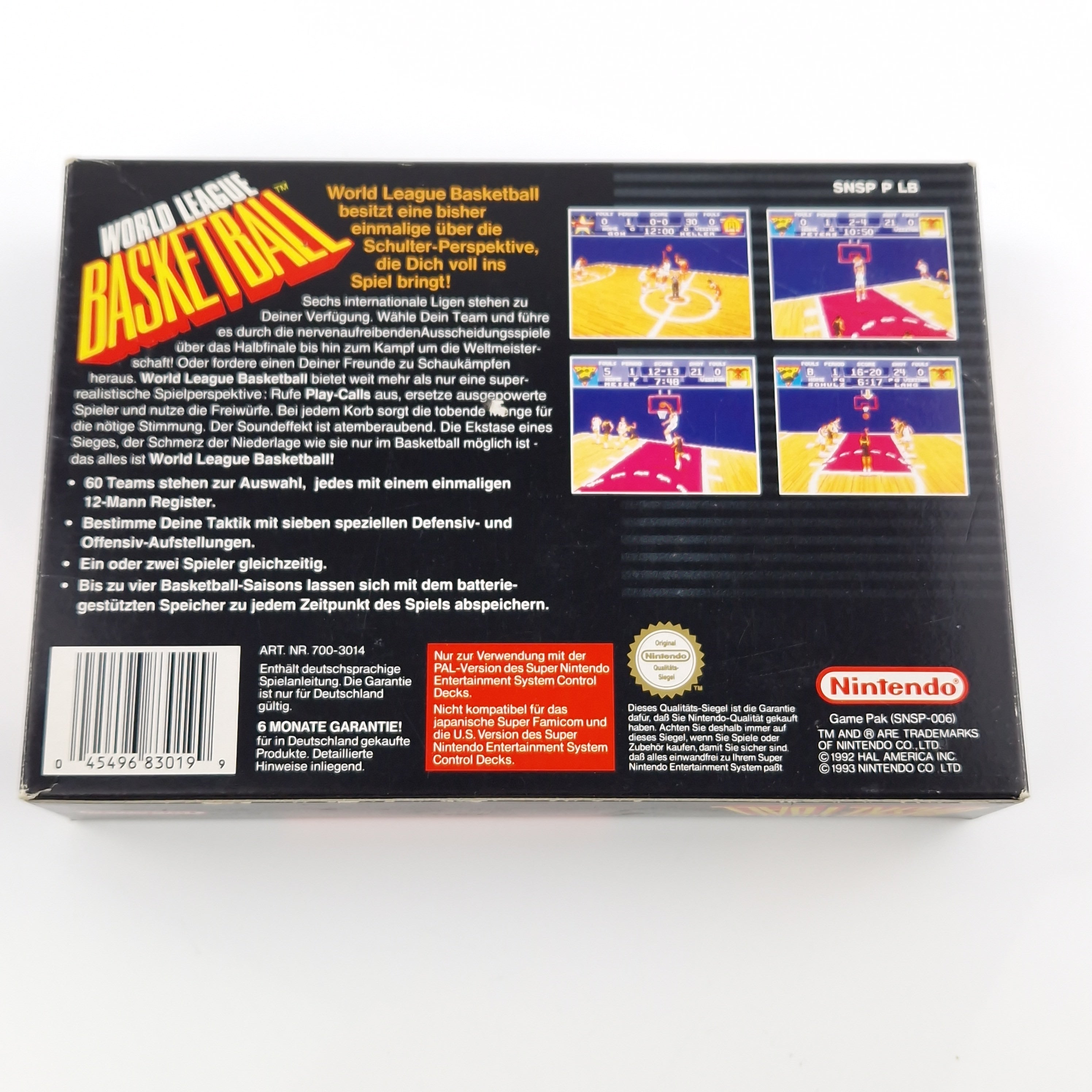 Super Nintendo Spiel – World League Basketball (OVP PAL)