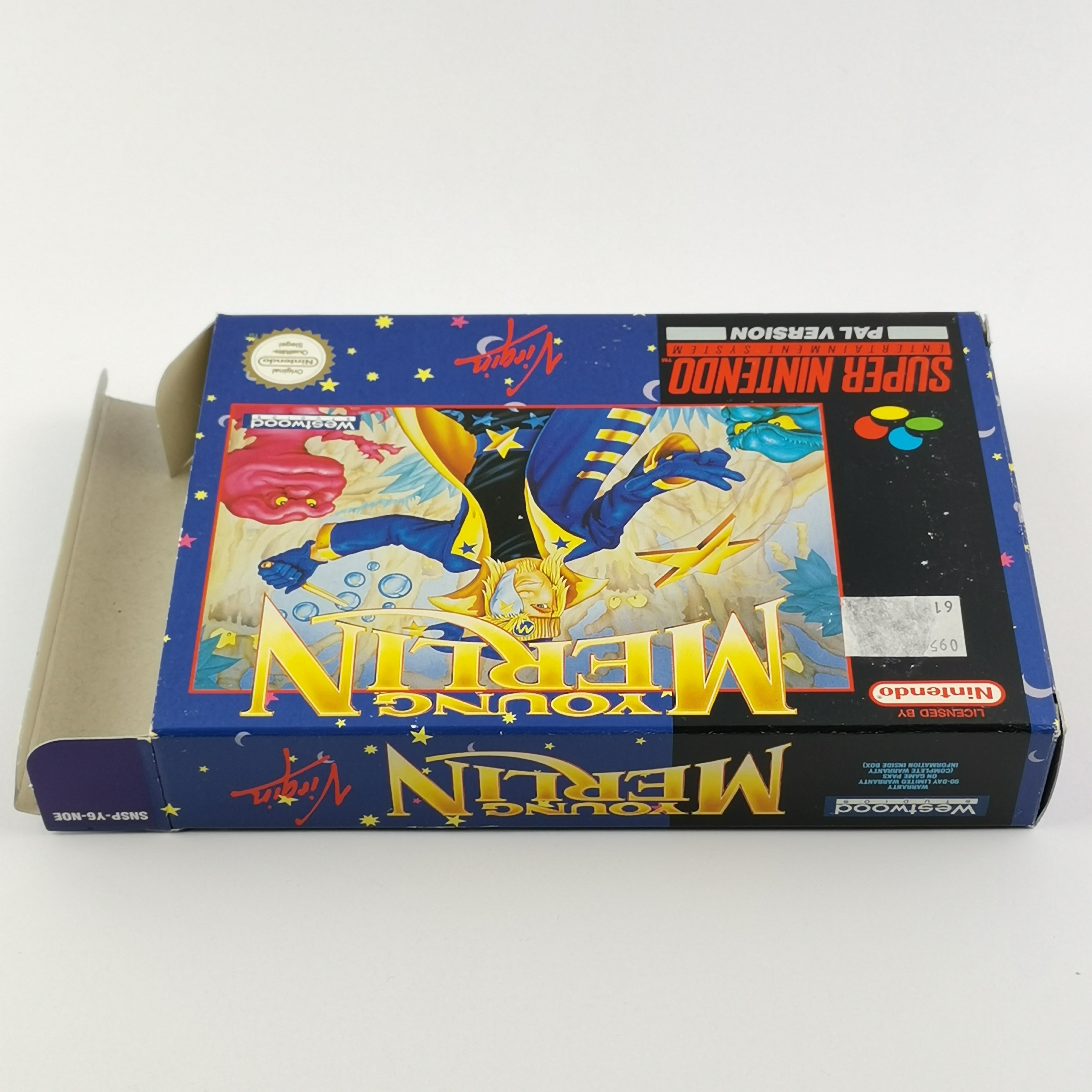 Super Nintendo Spiel – Young Merlin OVP Anleitung PAL
