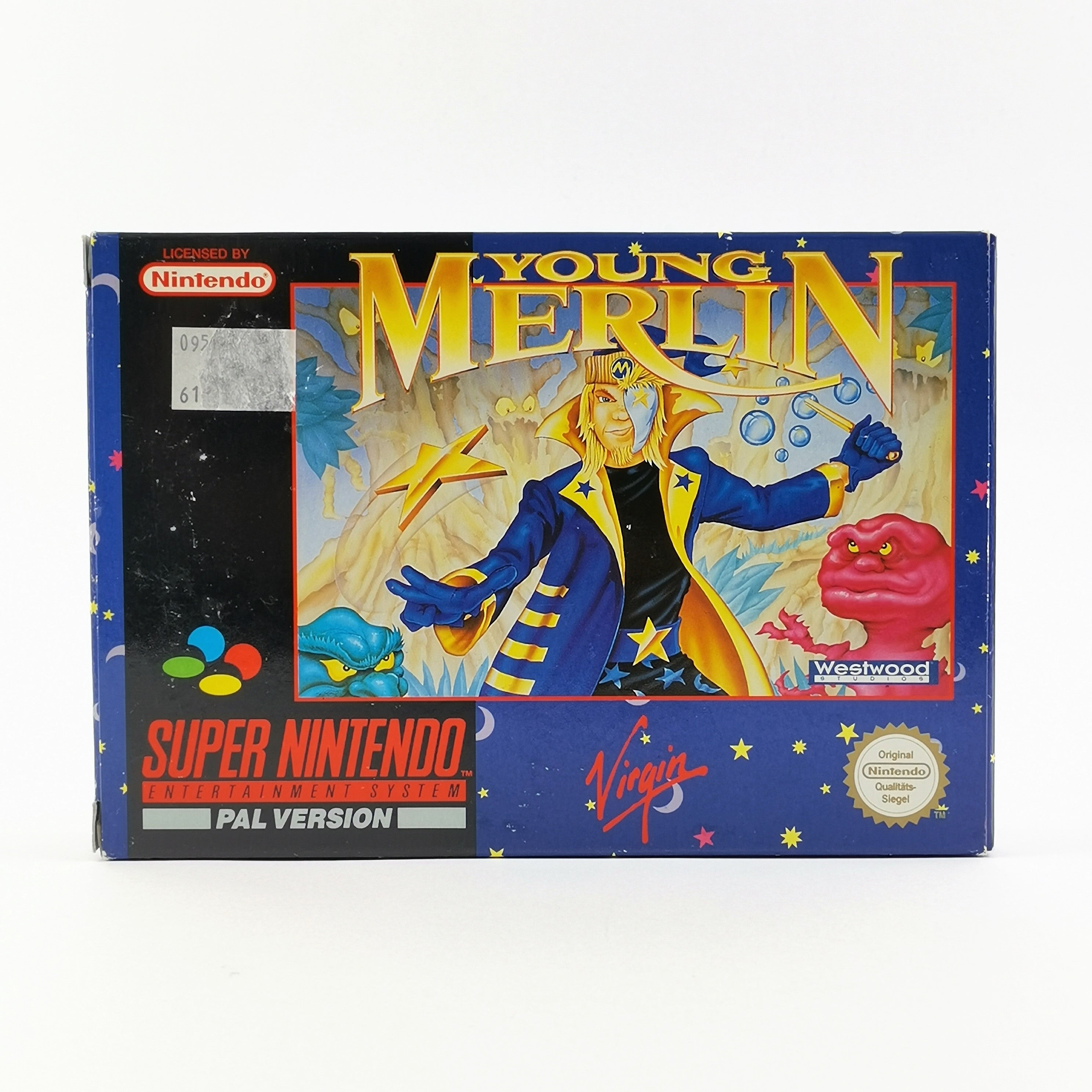 Super Nintendo Spiel – Young Merlin OVP Anleitung PAL