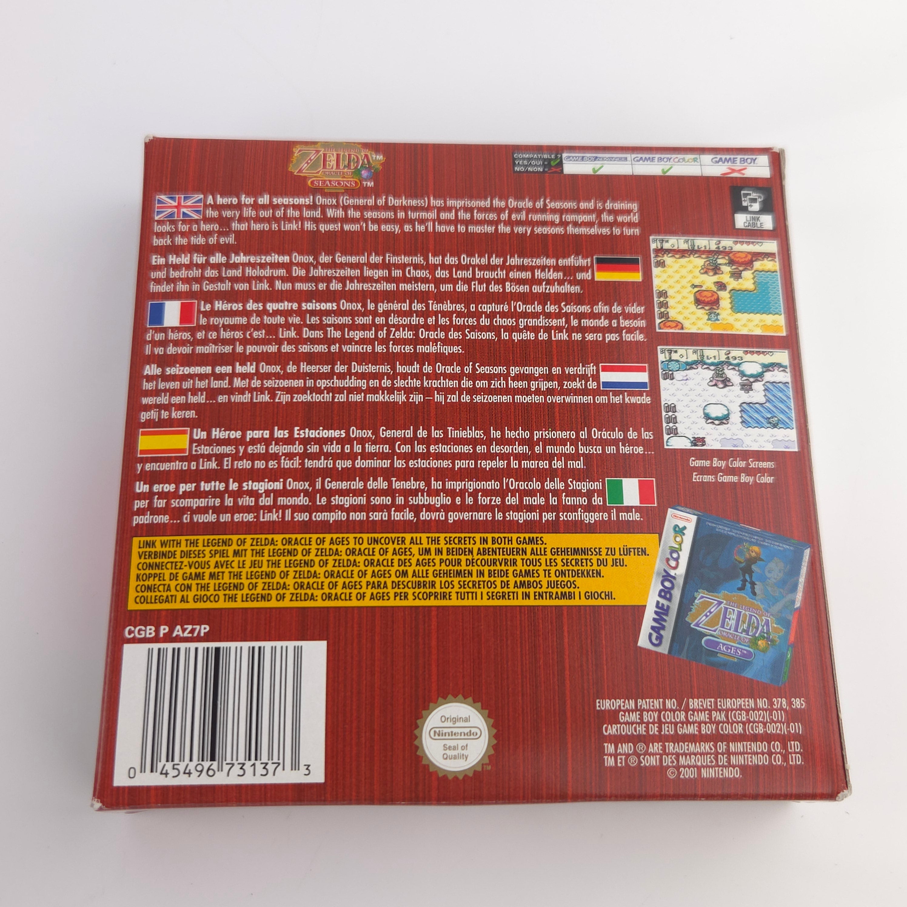 Gameboy Color Spiel – Zelda Oracle of Ages & Seasons Limited Edition
